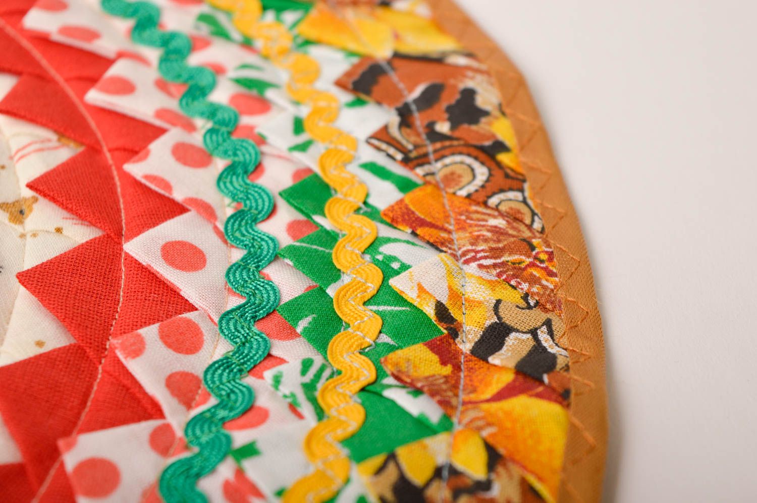 Beautiful handmade fabric coaster cute hot pads kitchen textiles gift ideas photo 4