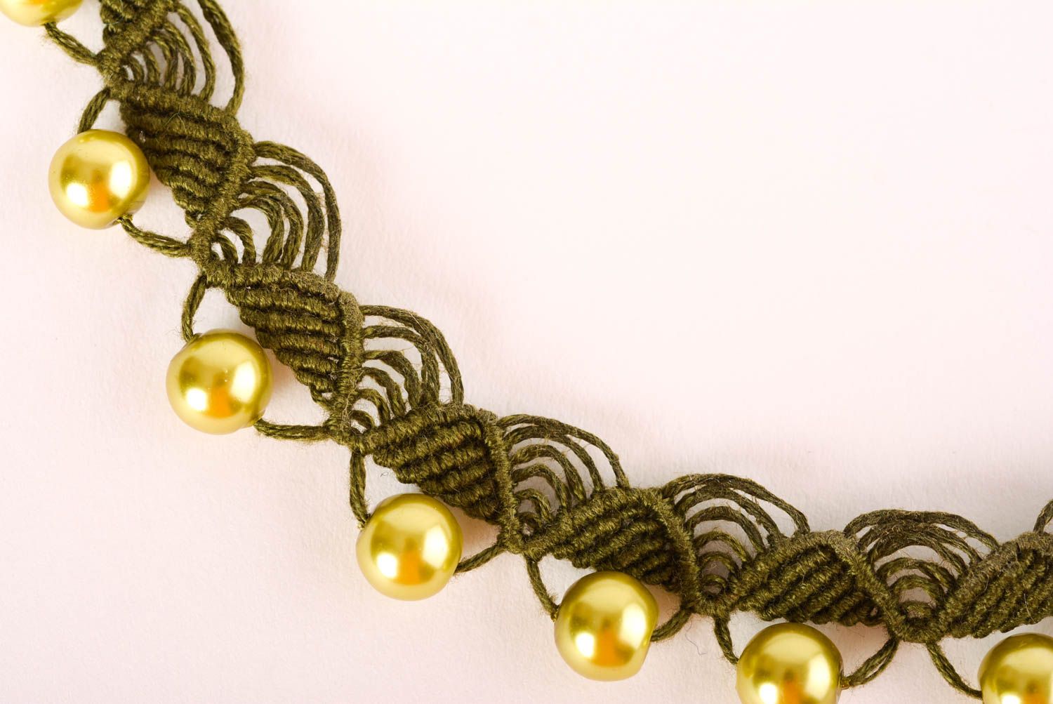 Makramee Schmuck handmade Collier Halskette Frauen Geschenke in Grün schön foto 3