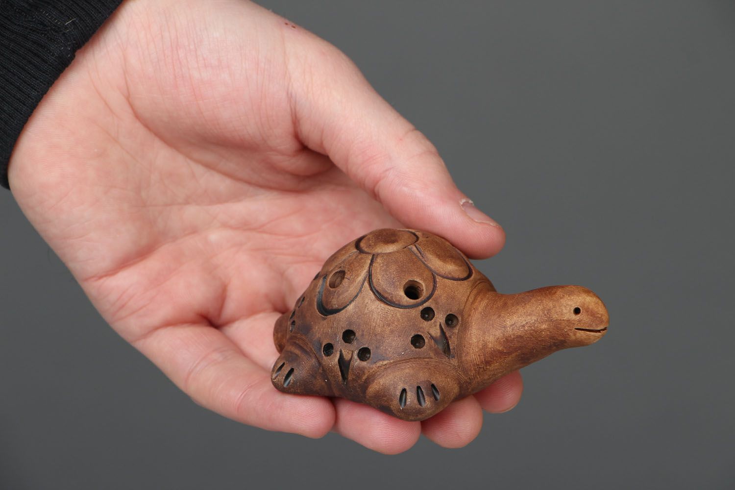 Керамическая свистулька Черепаха фото 4