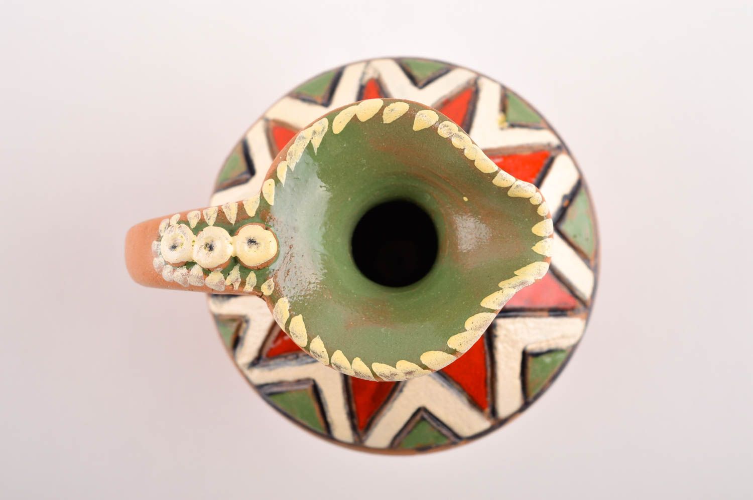 Jarro de cerámica hecho a mano utensilio de cocina decoración de interior foto 4