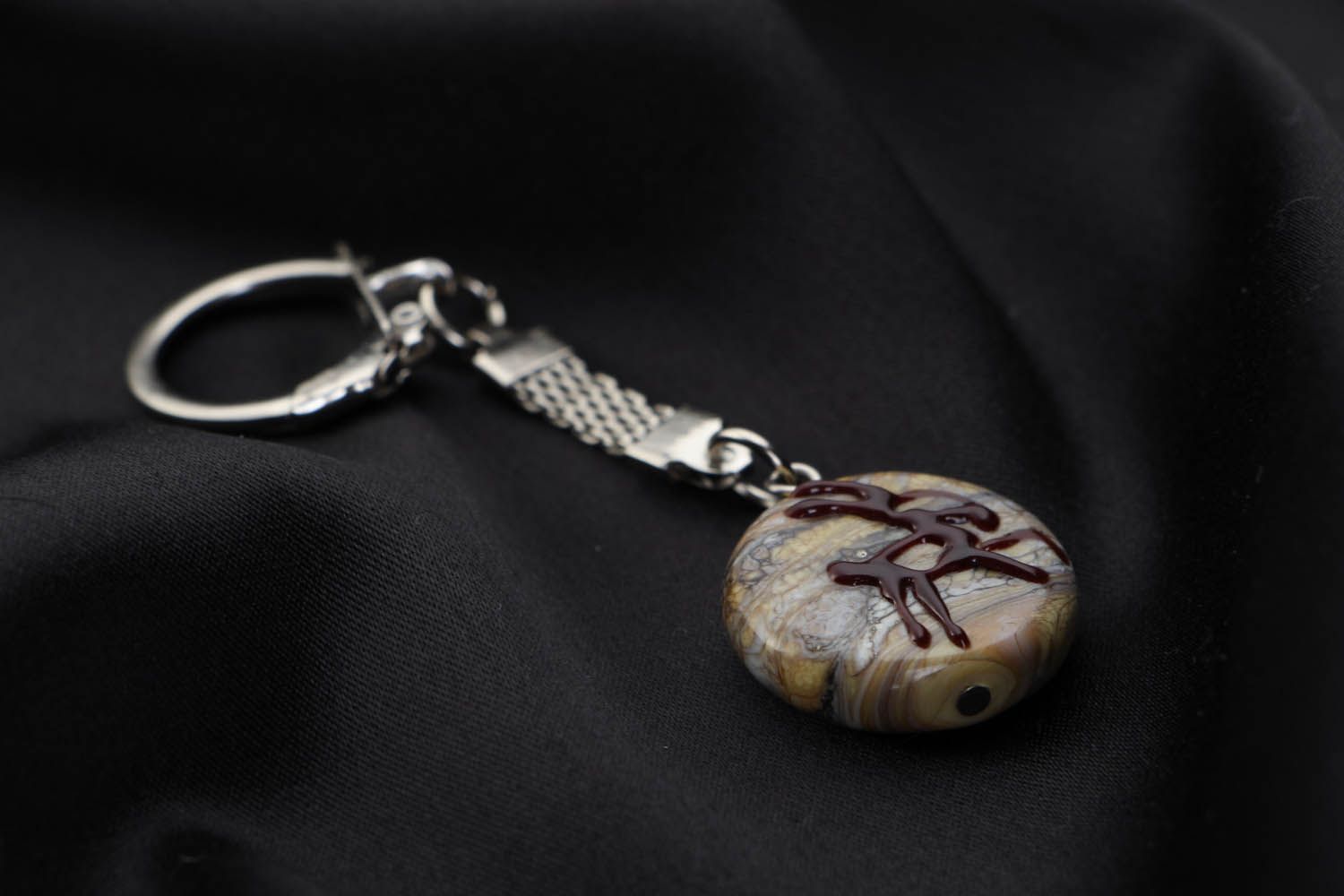 Lampwork keychain The Year of Goat photo 2