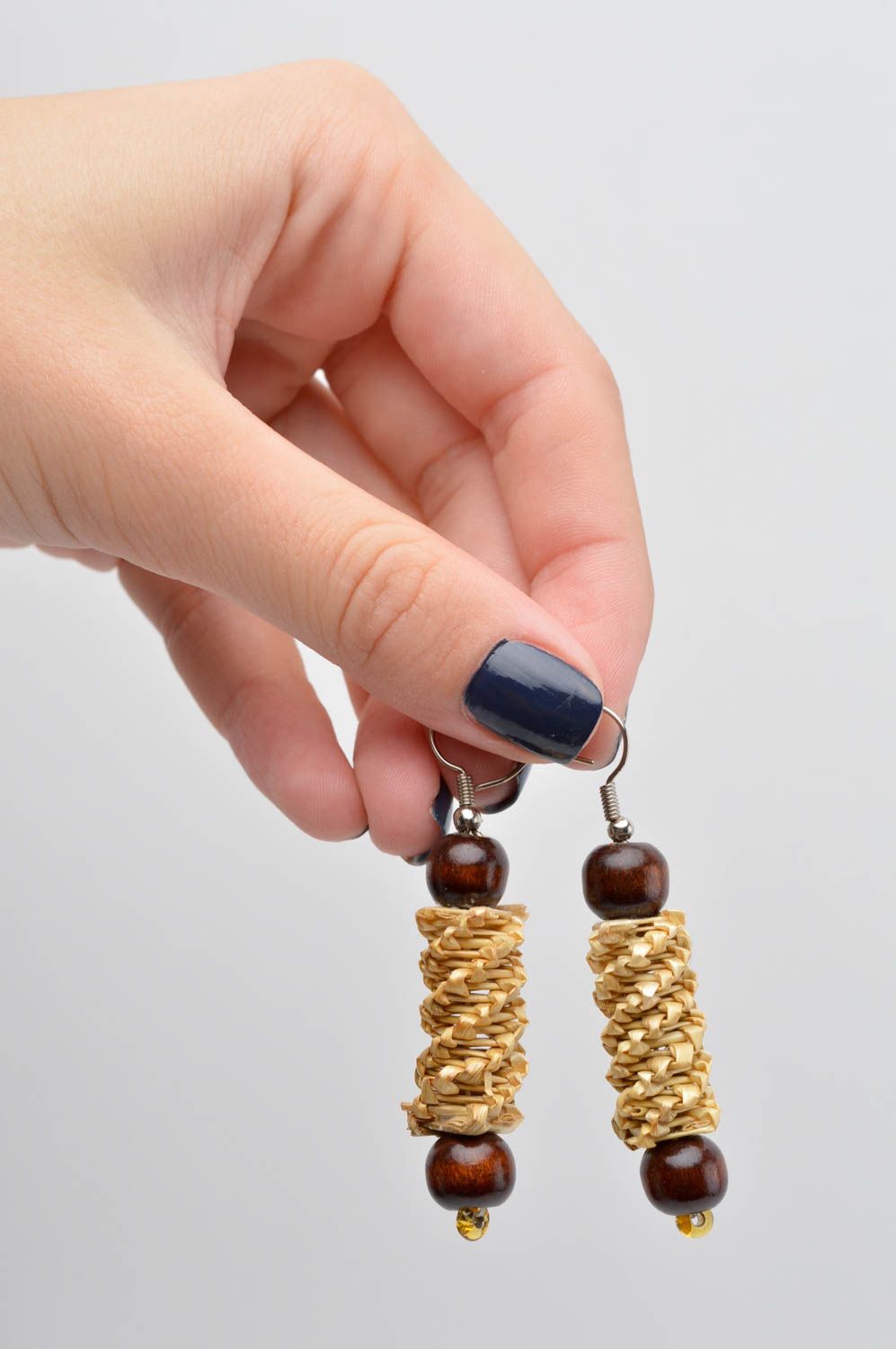 Handmade beaded earrings unusual stylish earrings cute elegant jewelry photo 5