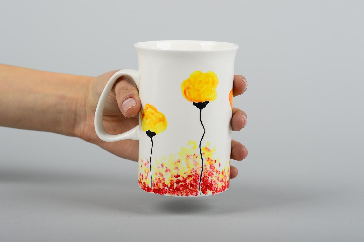 Tasse à thé Mug original fait main céramique avec peinture Vaisselle design photo 2