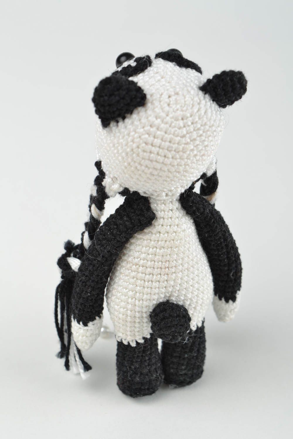 Gehäkelte Puppe handmade Stofftier Panda Geschenkidee für Kinder weich schön foto 5