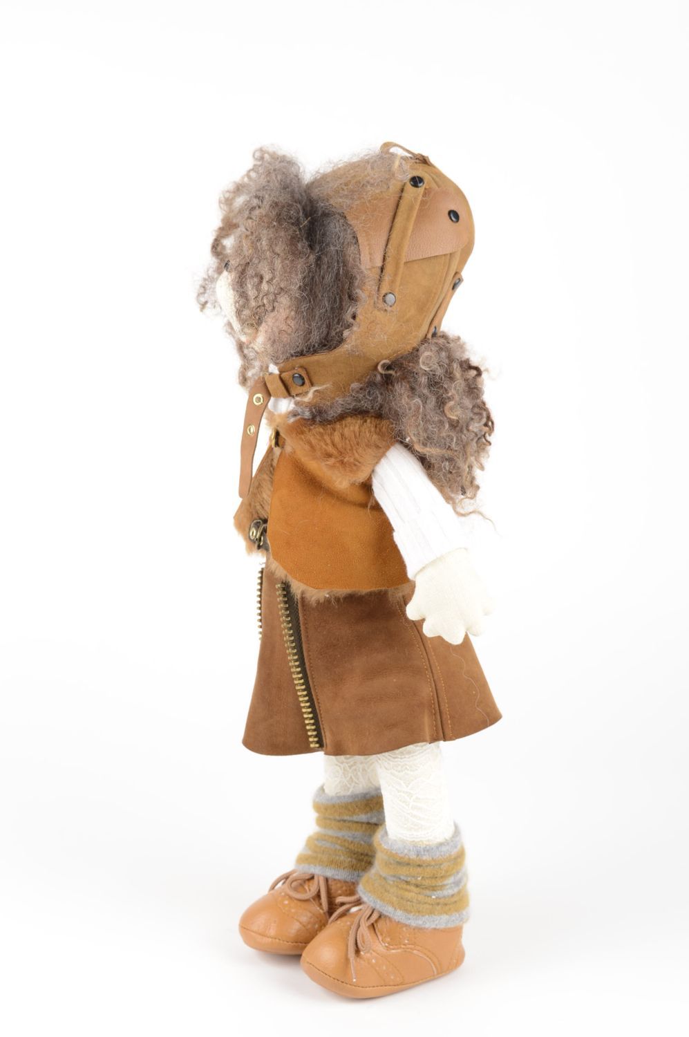 Кукла ручной работы мягкая кукла оригинальная детская кукла из ткани льняная фото 3