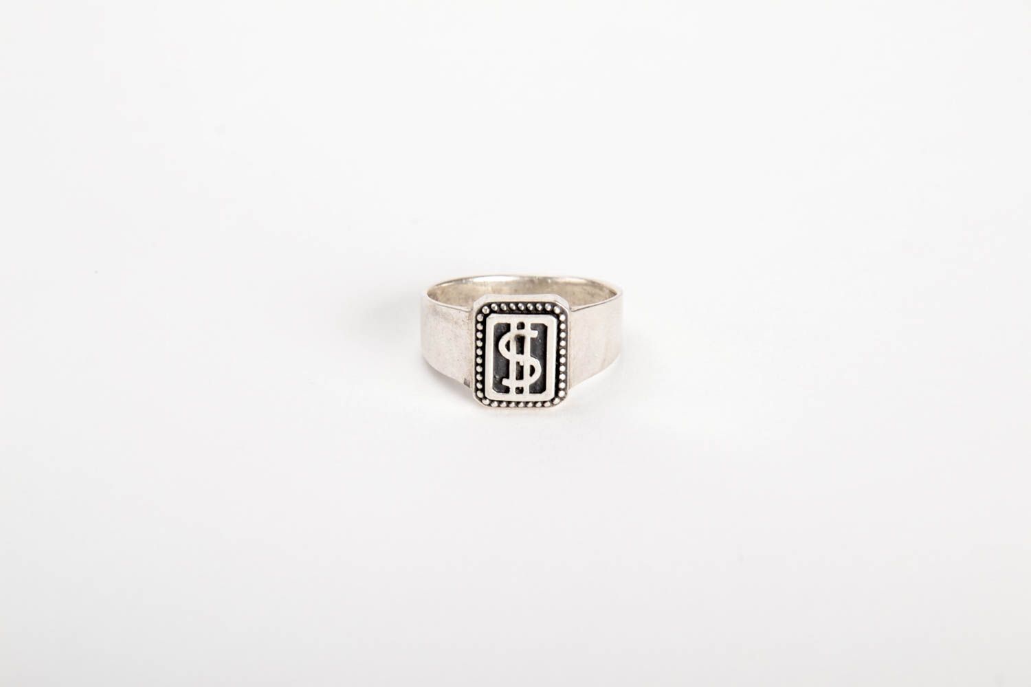 Украшение ручной работы серебряное кольцо подарок для мужчины перстень банкира фото 4