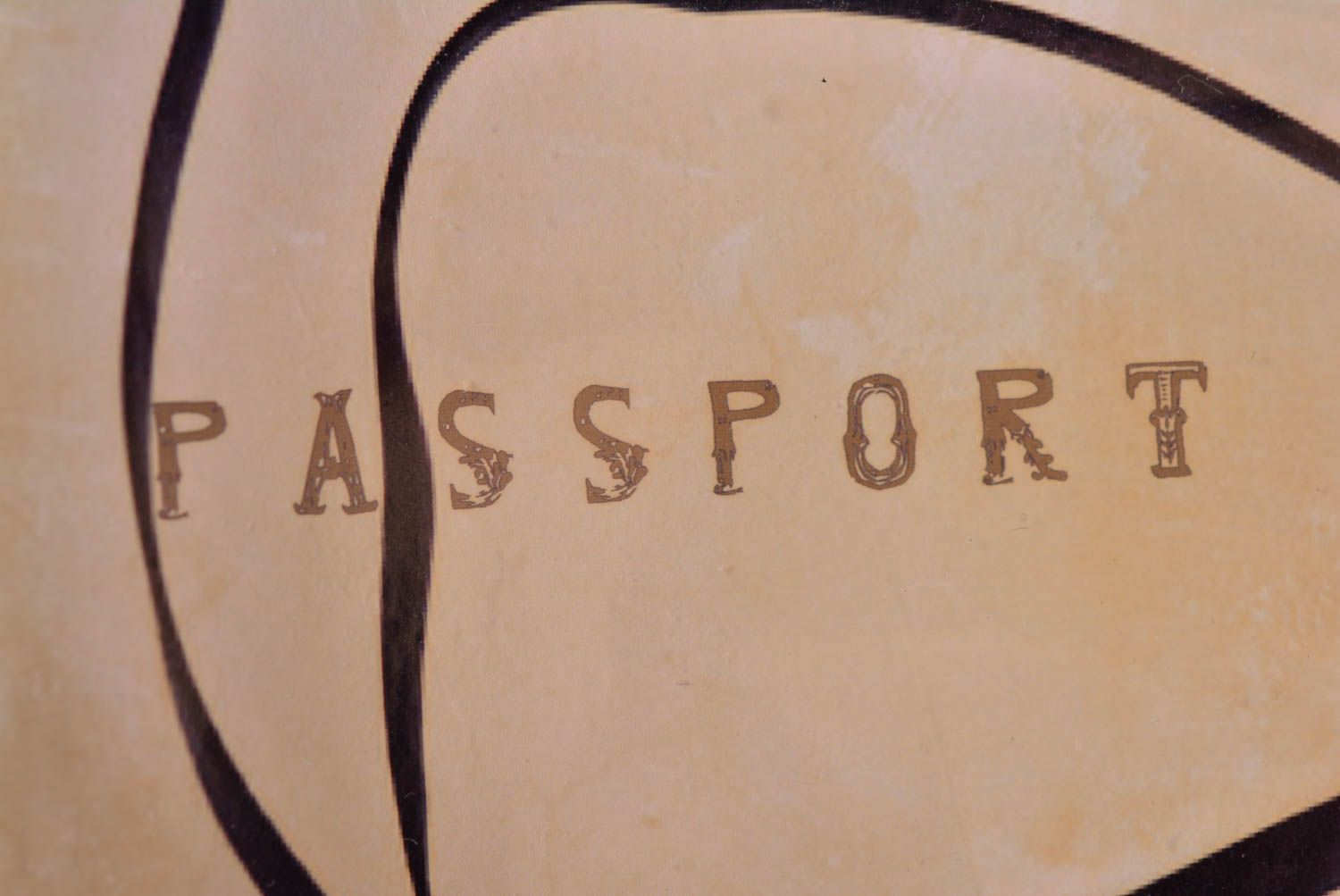 Étui passeport fait main Protection passeport style rétro Cadeau original photo 3