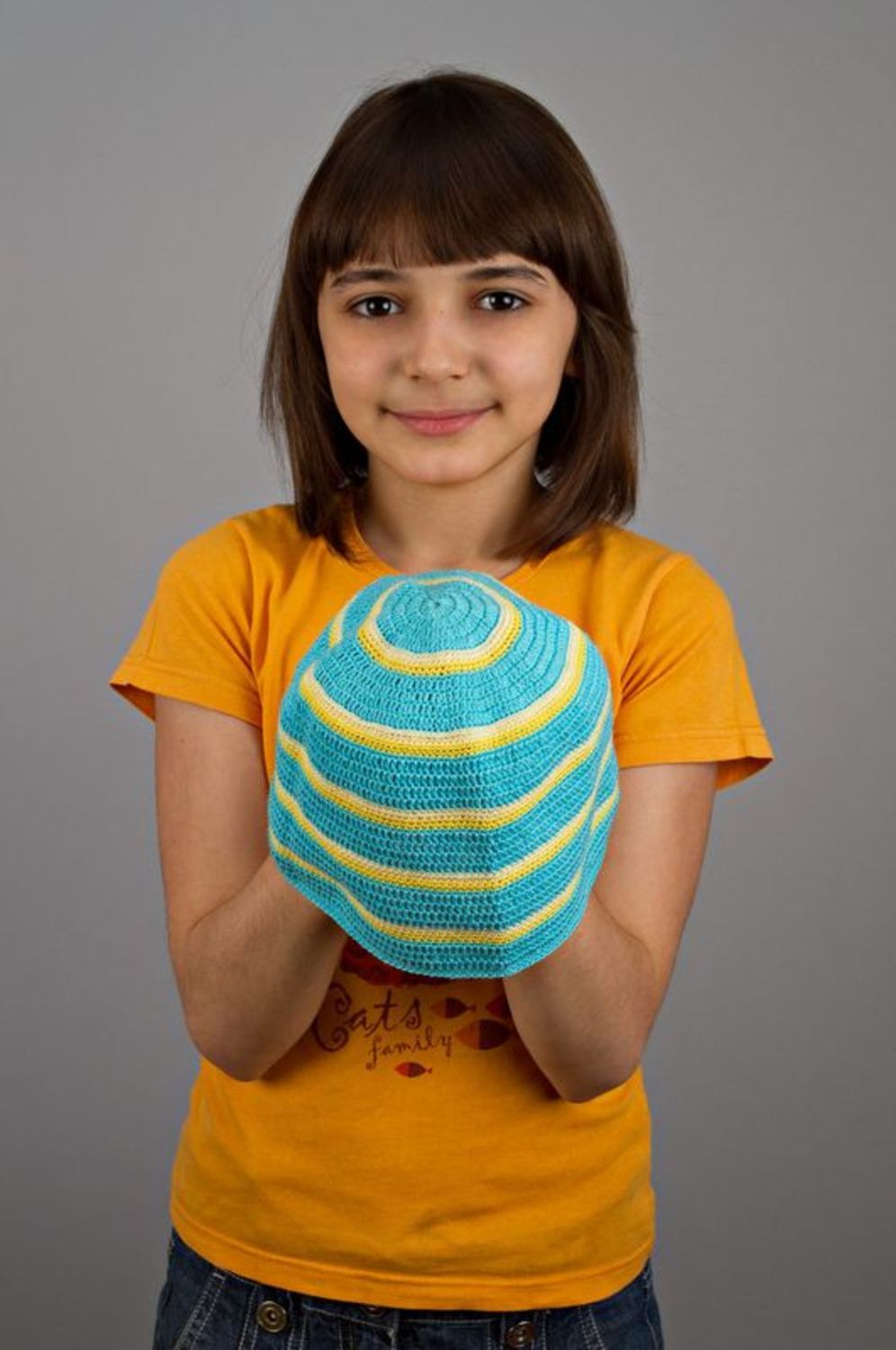 Schöne Kinder-Mütze aus Baumwolle foto 4