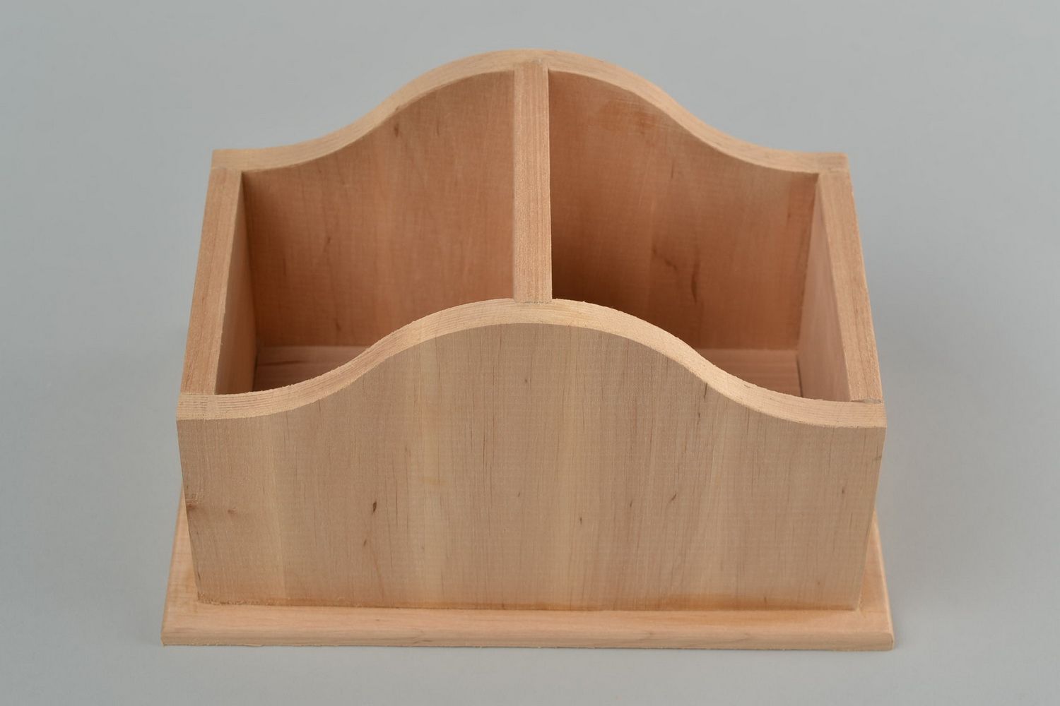 Handmade designer wooden blank holder for stationery or spices DIY photo 3