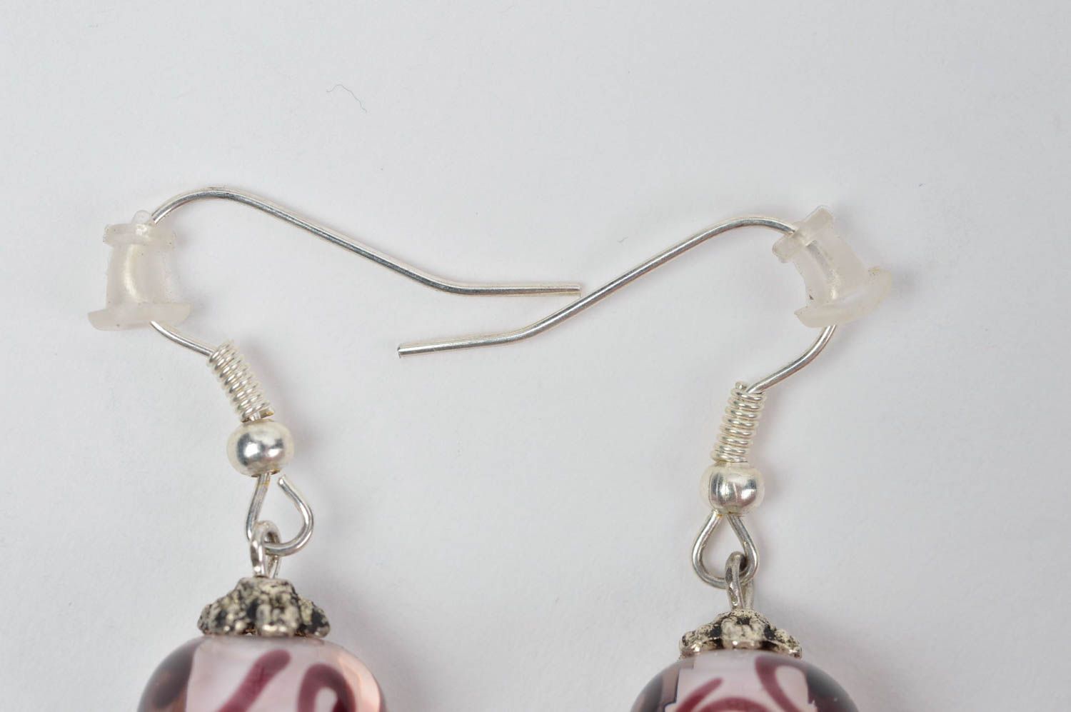 Glass elegant earrings cute designer present female jewelry gift for her photo 3