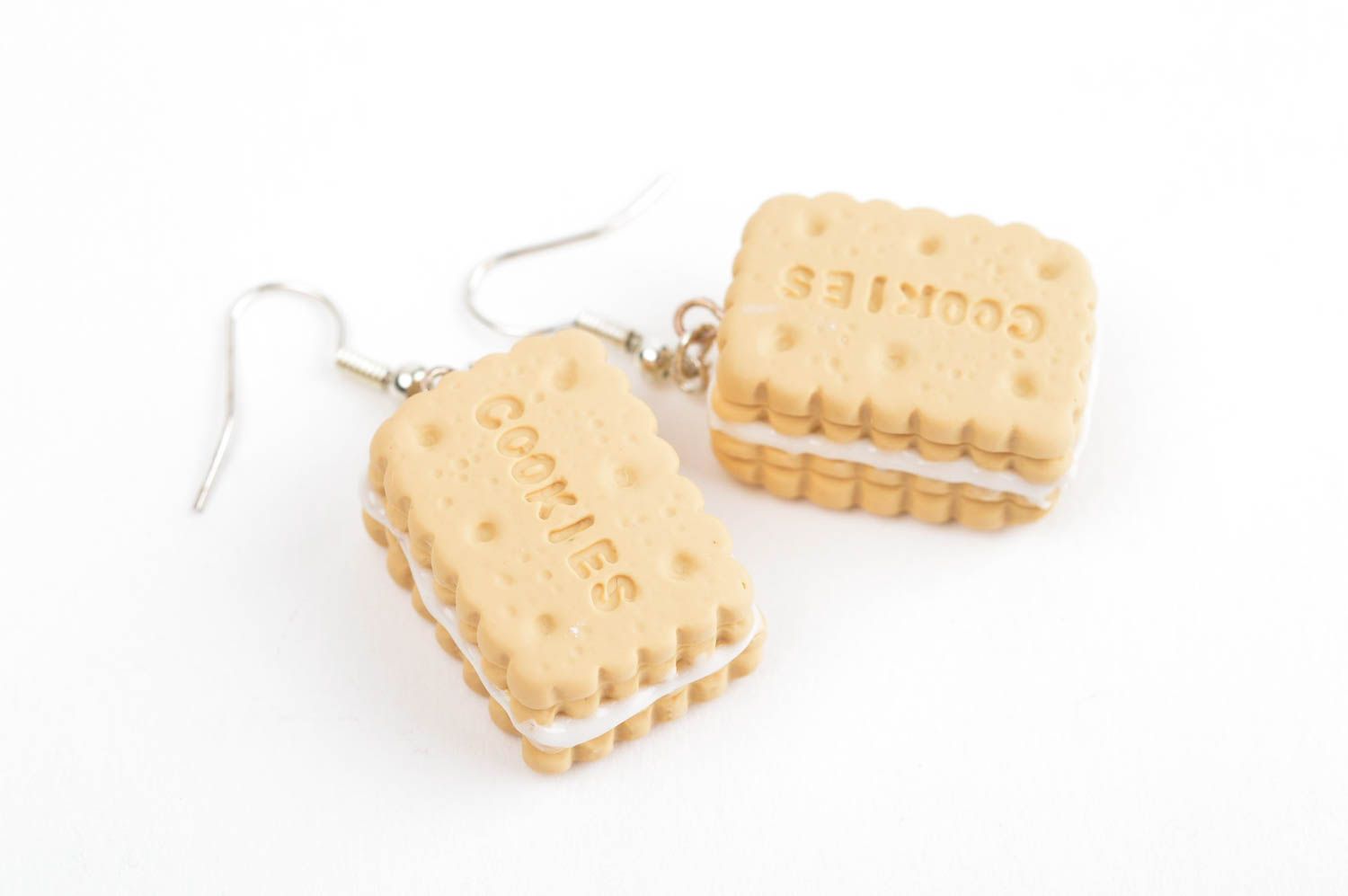 Handmade Ohrringe Geschenk für Frauen Designer Schmuck Polymer Clay Schmuck Keks foto 3