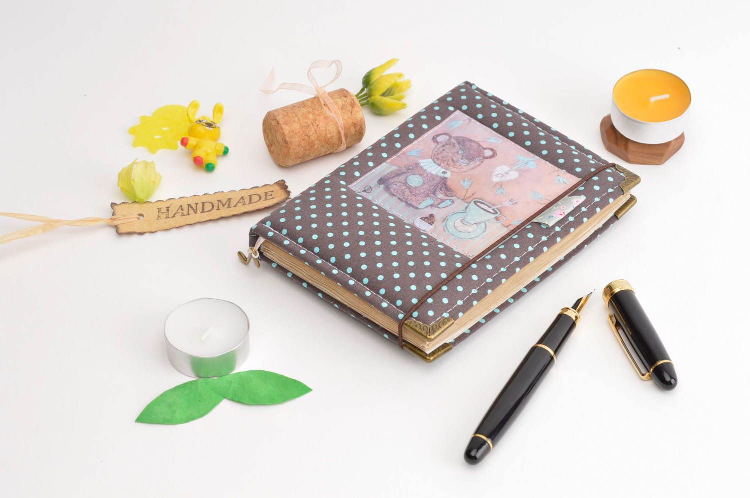 Designer Notizbuch handmade Geschenk Idee gepunktetes Design Tagebuch 60 Seiten foto 1