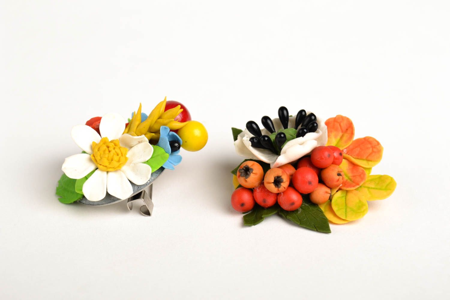 Handmade brooch porcelain brooch polymer clay accessories fashion bijouterie photo 2