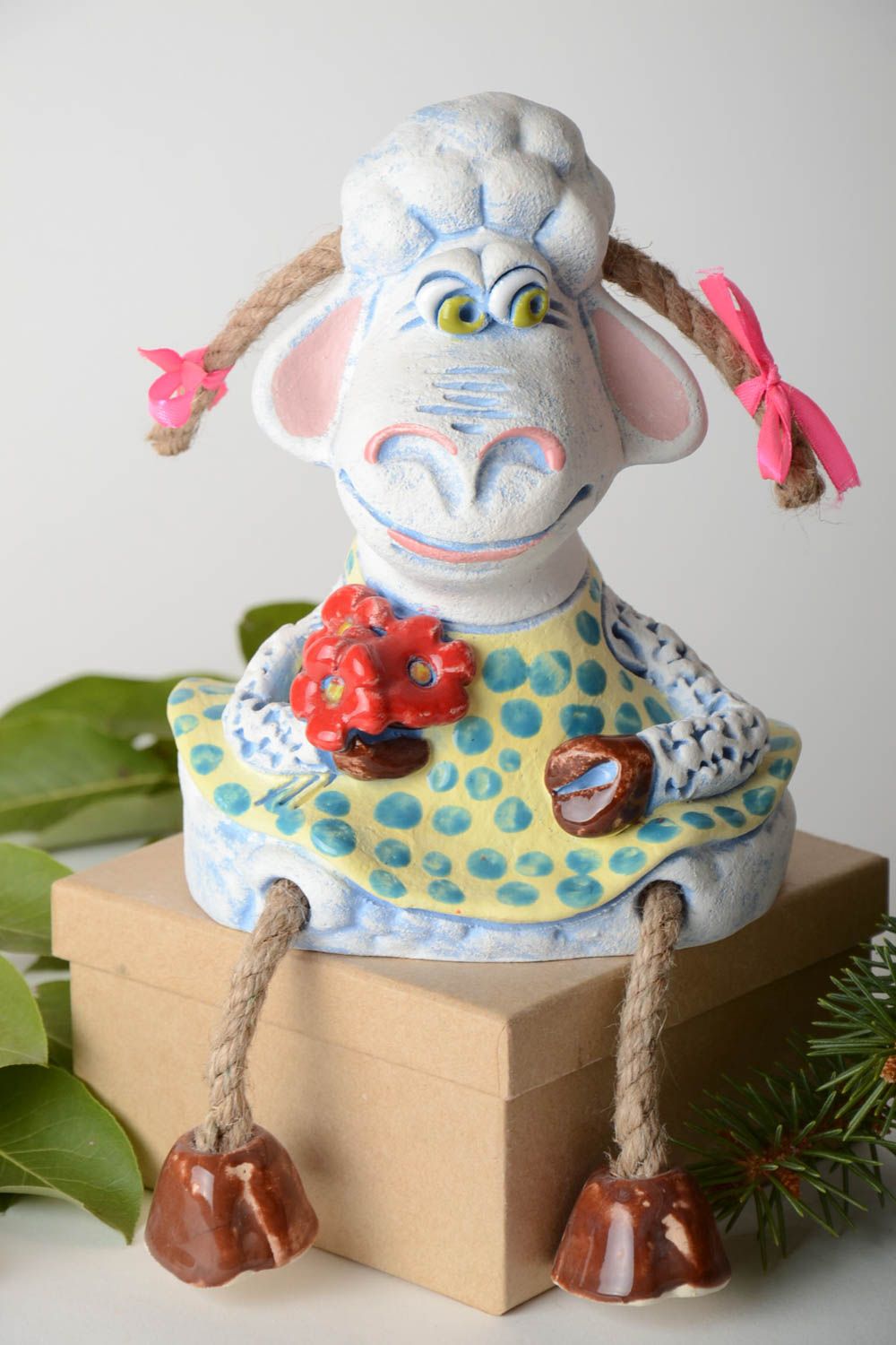 Keramik Handarbeit Spardose Schaf Geschenk Idee Spardose für Kinder lustig foto 1