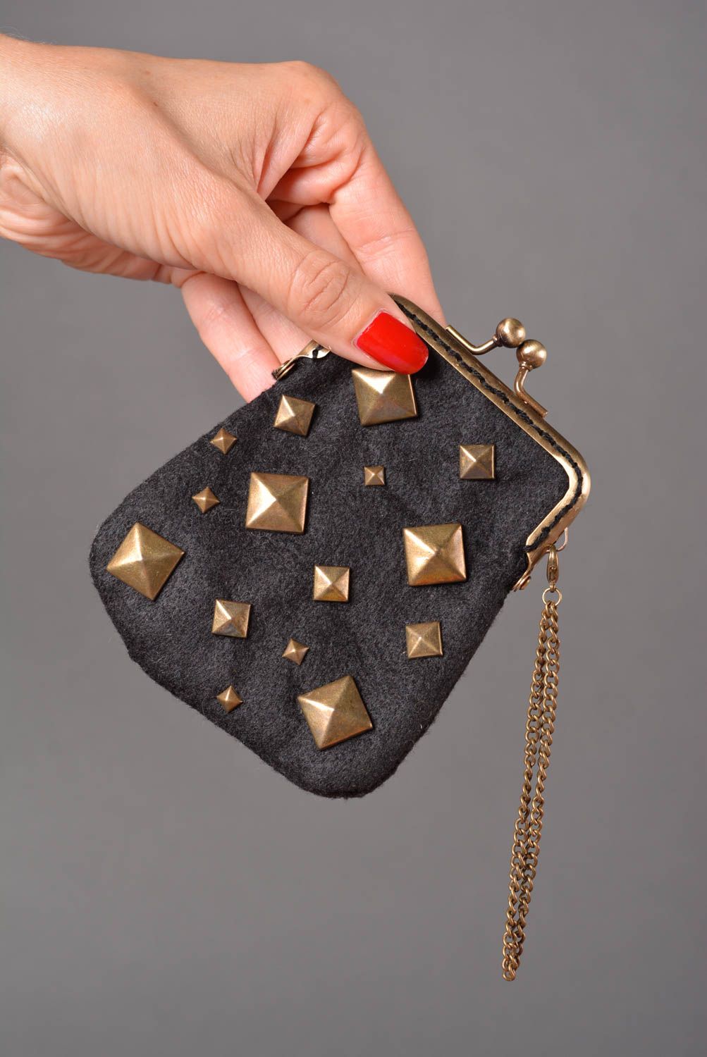 Handmade woolen wallet  for women evening purse stylish handbag ladies purse photo 2