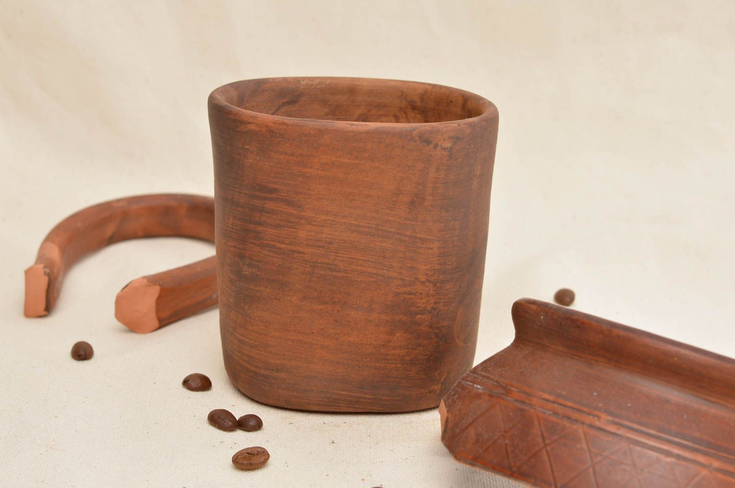 Vaso de cerámica hecho a mano utensilio de cocina vajilla moderna original
 foto 1
