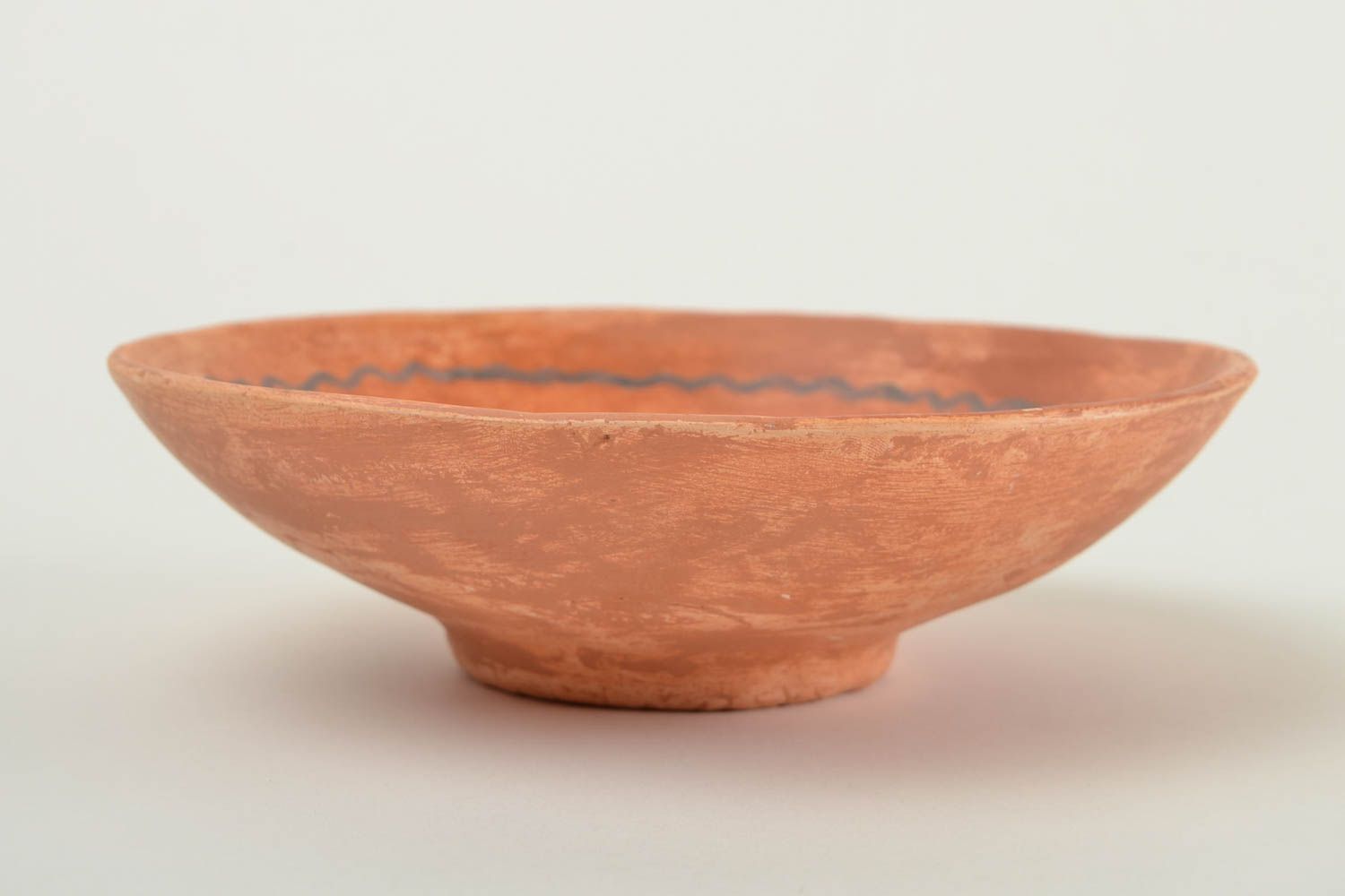 Керамическая тарелка ручной работы глиняная посуда расписная тарелка Солнце фото 5
