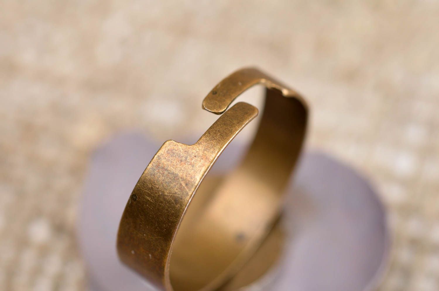Stilvoller Blumen Ring handmade Polymer Schmuck Accessoire für Frauen   foto 4