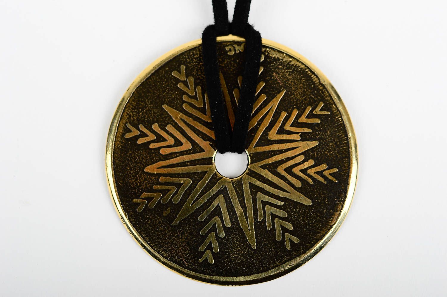 Handmade jewelry metal pendant brass accessory gift ideas designer jewelry photo 4