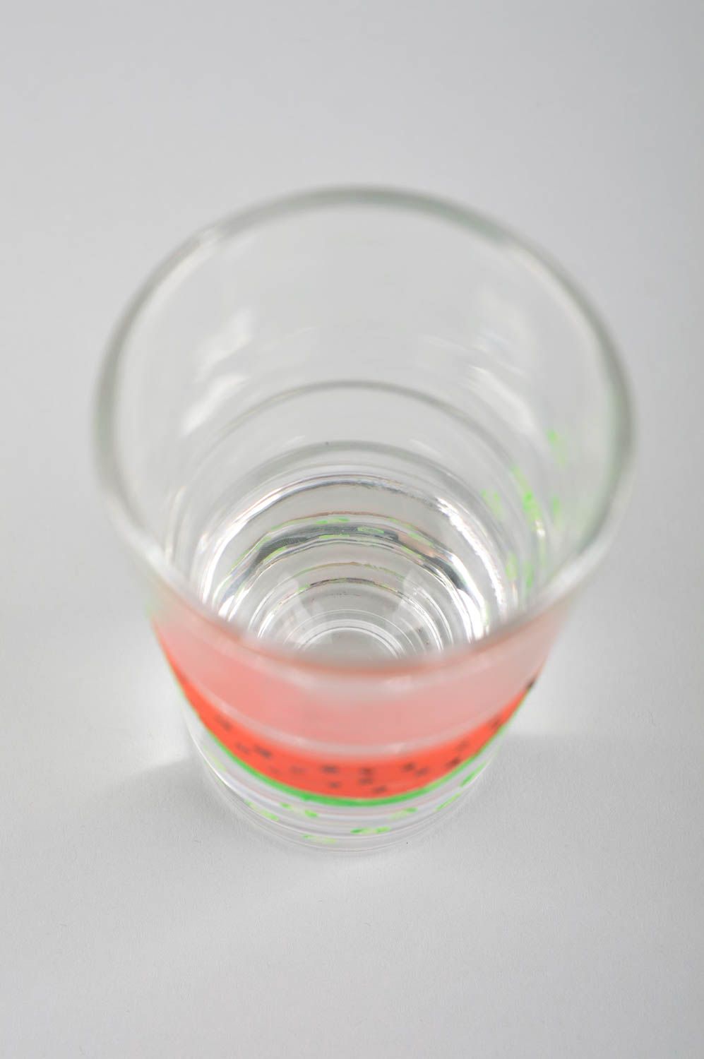 Vaso de chupito copa de cristal hecha a mano con sandía elemento decorativo foto 4