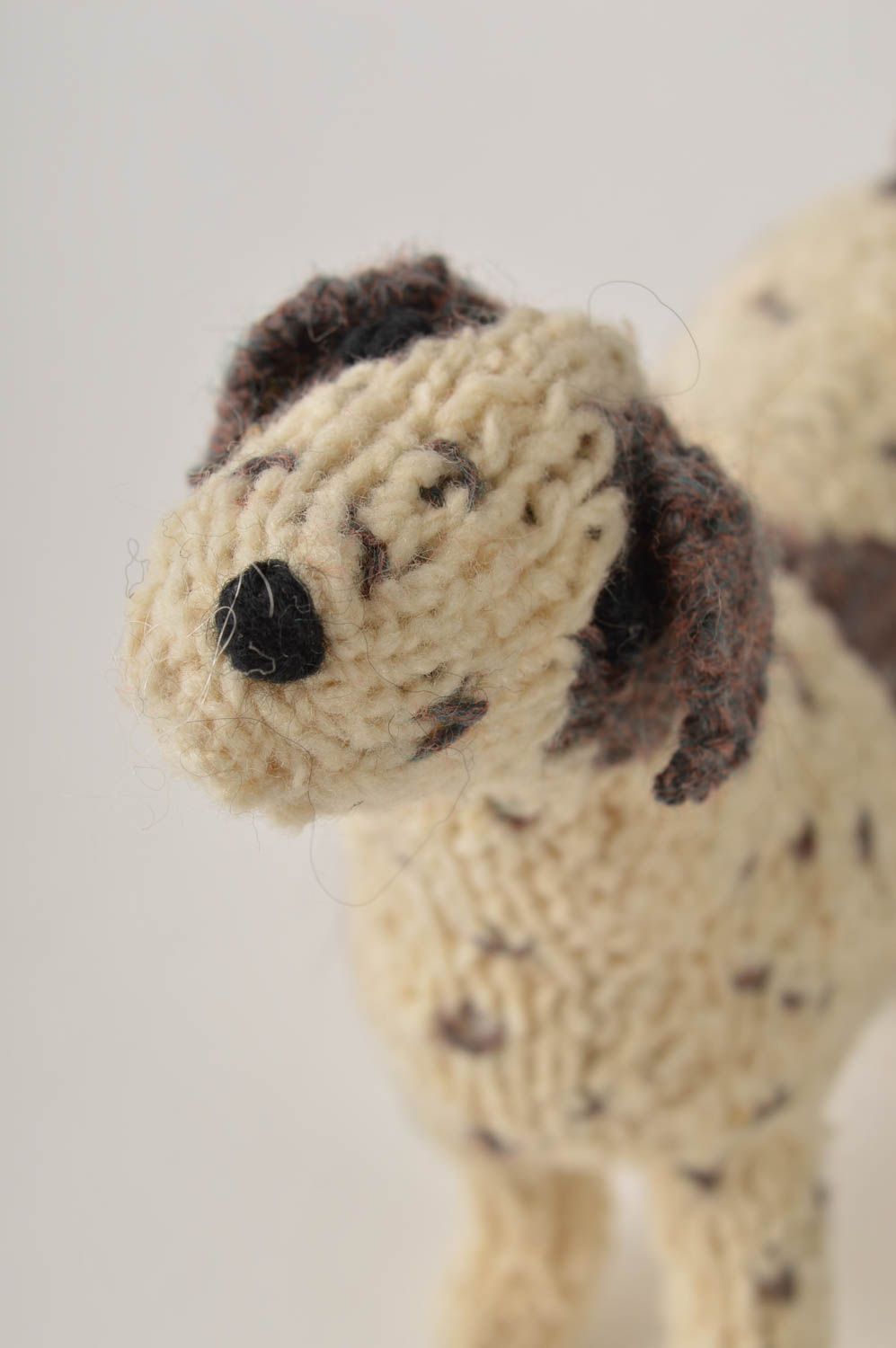 Peluche chien courant Jouet fait main tricoté en laine Cadeau pour enfant photo 3