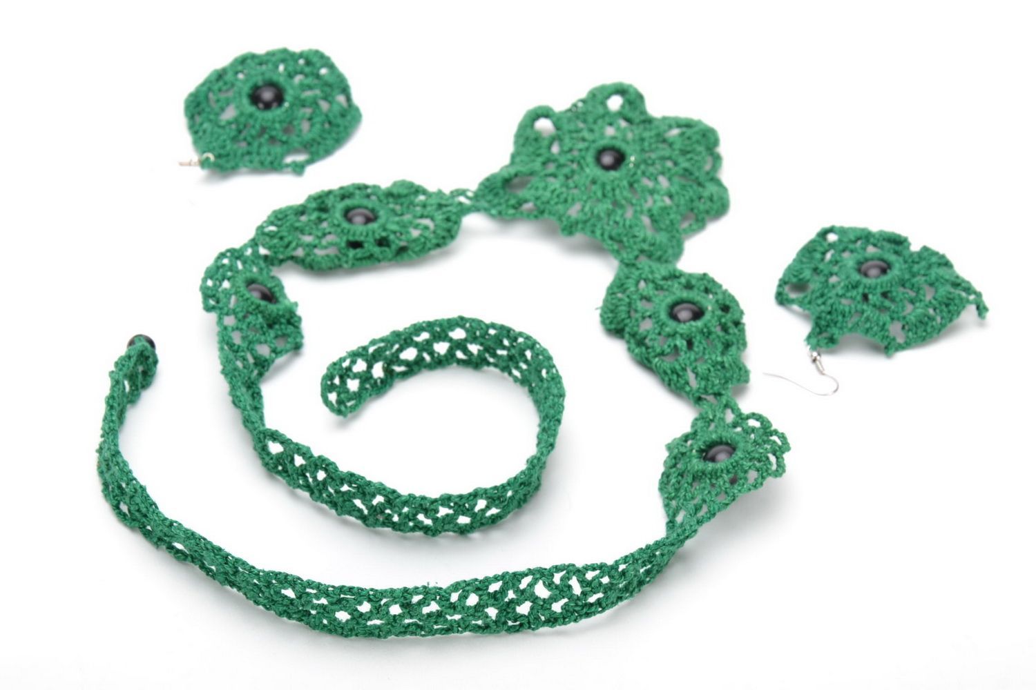 Crochet jewelry set photo 5