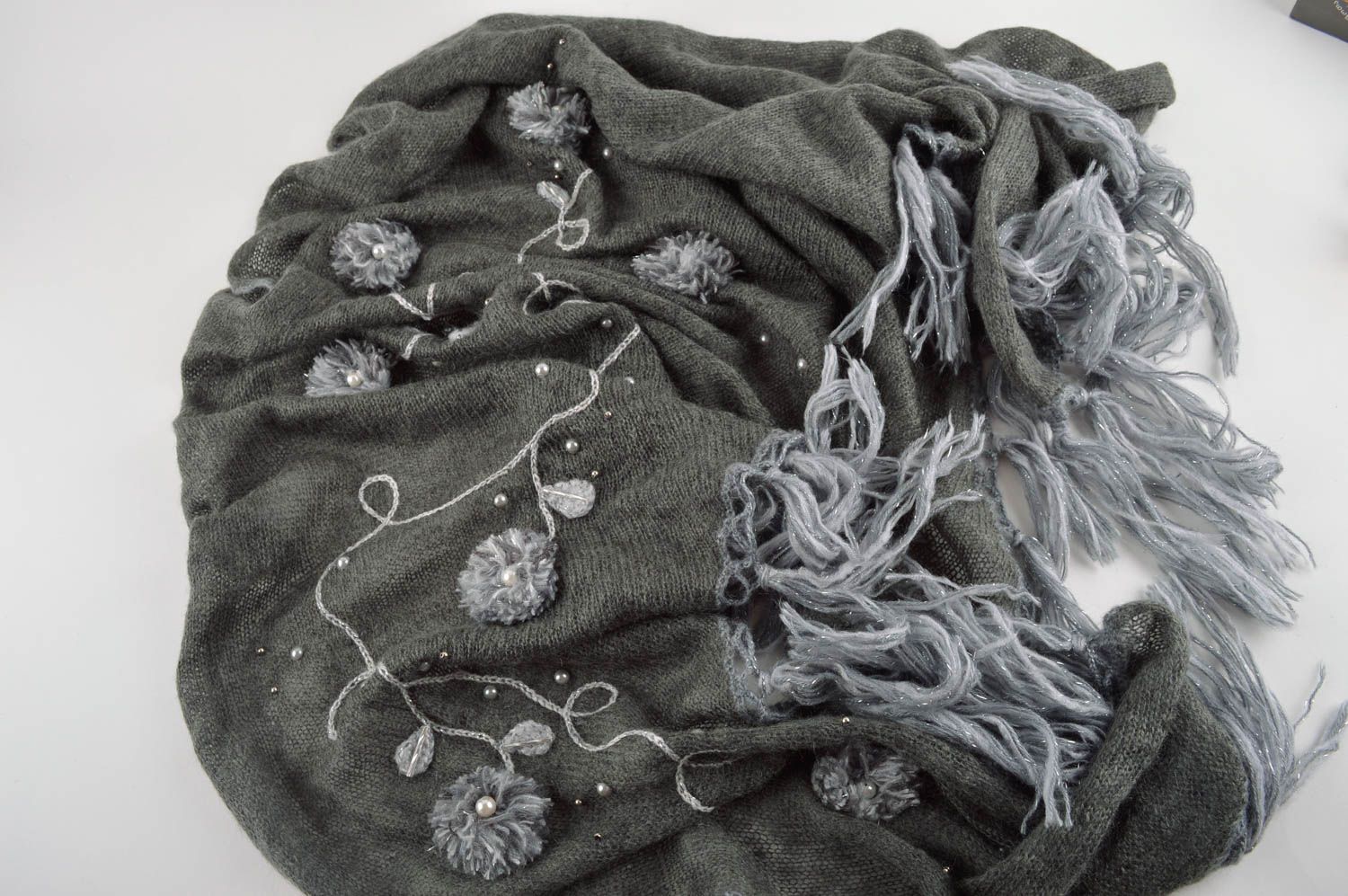 Bufanda hecha a mano de lana accesorio de mujer lujoso regalo original  foto 2