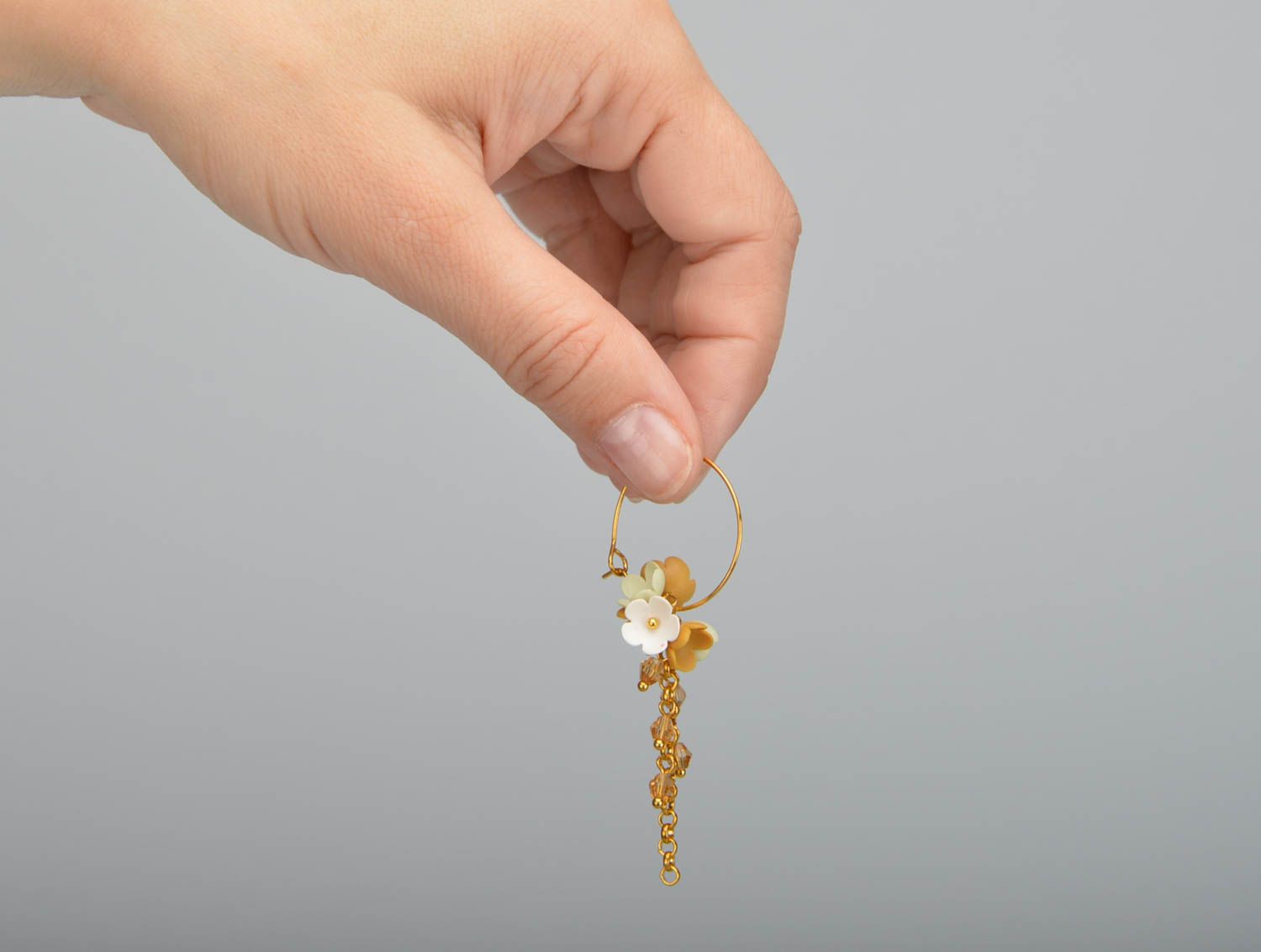 Handmade Ohrringe Juwelier Modeschmuck Geschenk für Frauen zart Blumen schön foto 5