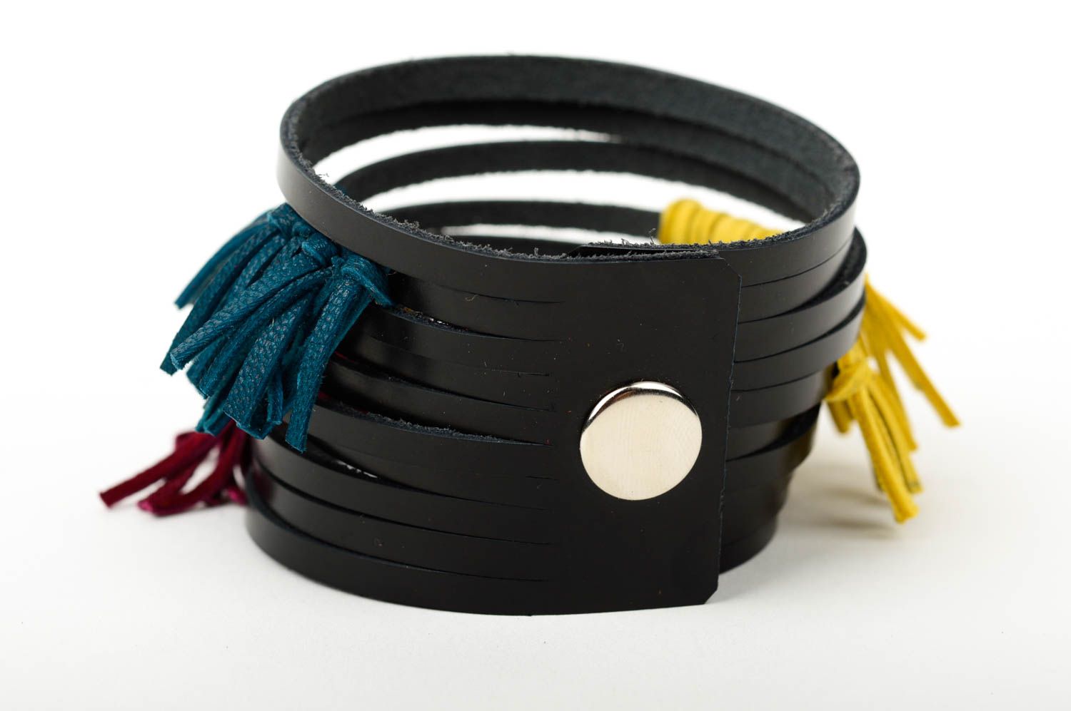 Stylish handmade leather bracelet accessories for girls artisan jewelry photo 3