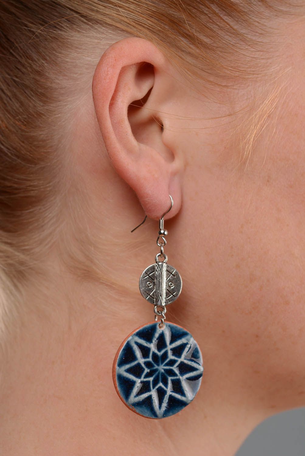 Clay earrings amulets Female Alatir photo 5