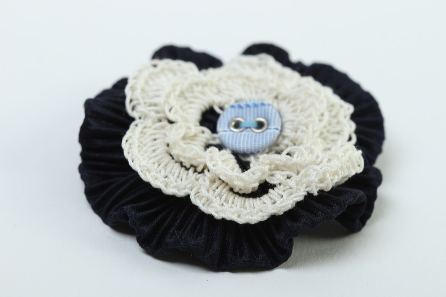 Handmade crochet flower jewelry findings jewelry making supplies small gifts photo 3
