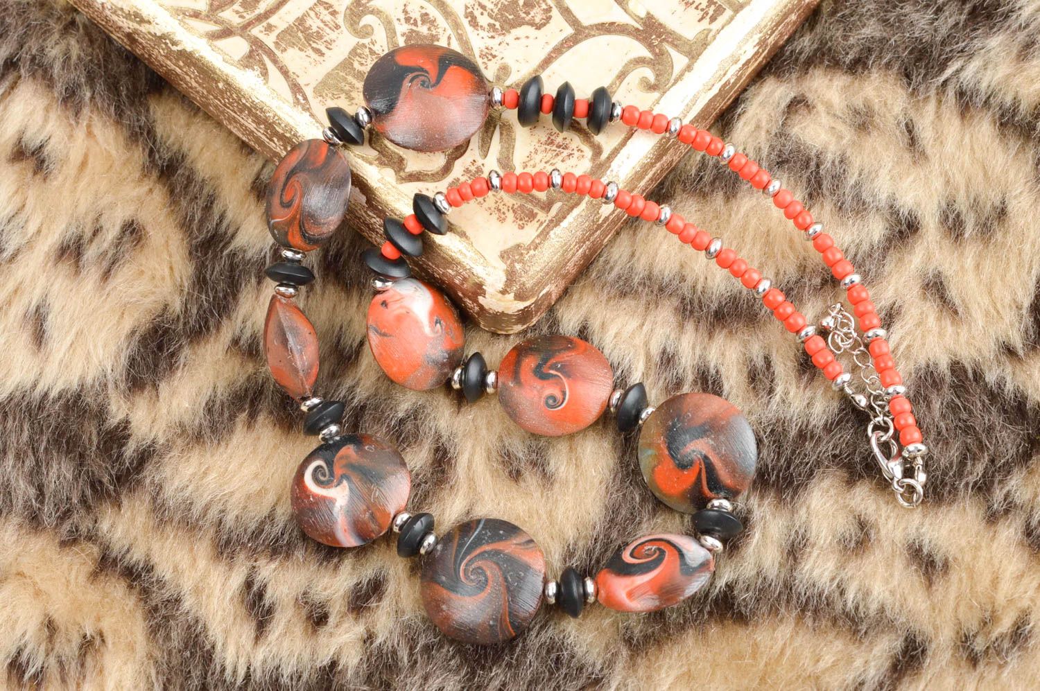 Unusual handmade plastic necklace bead necklace ideas accessories for girls photo 1