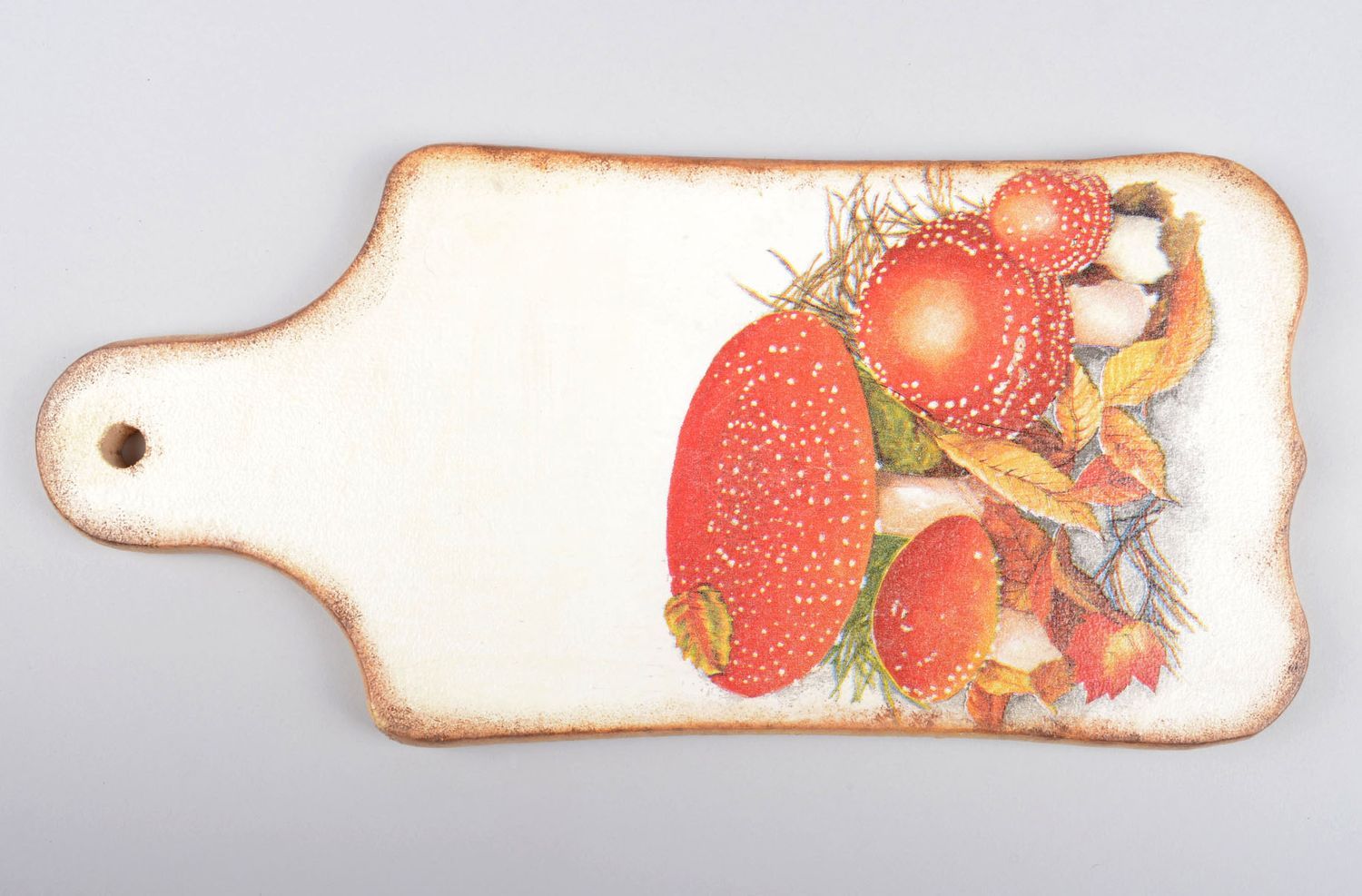 Tabla de madera hecha a mano en decoupage utensilio de cocina regalo original foto 4