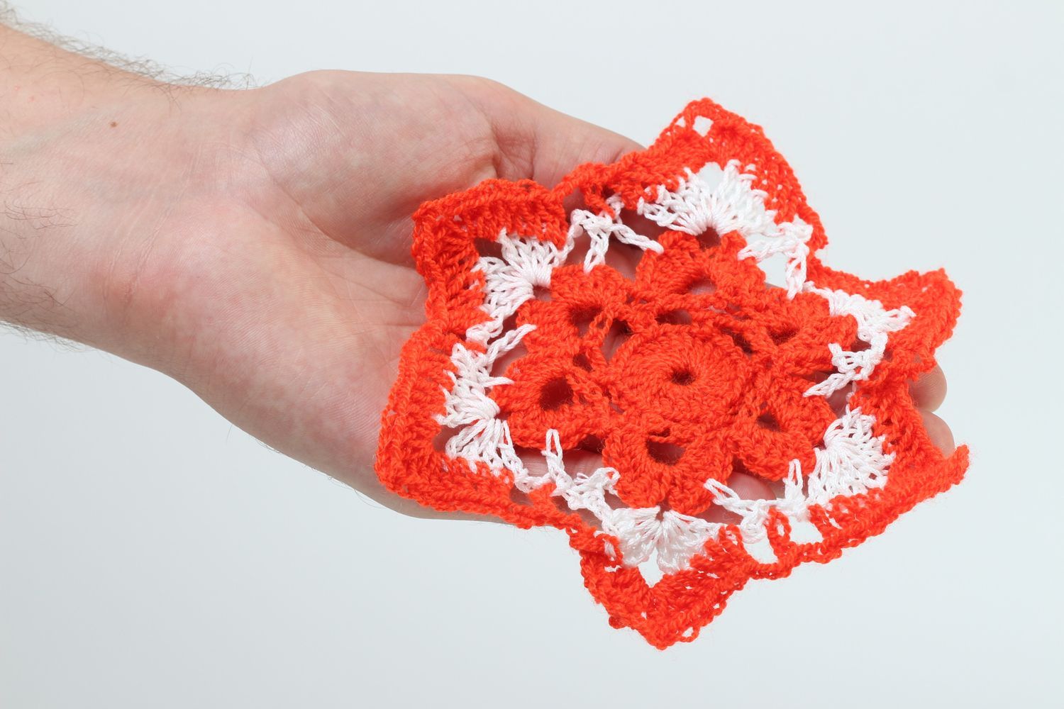 Flor tejida al crochet artesanal accesorio de bisutería regalo original foto 5