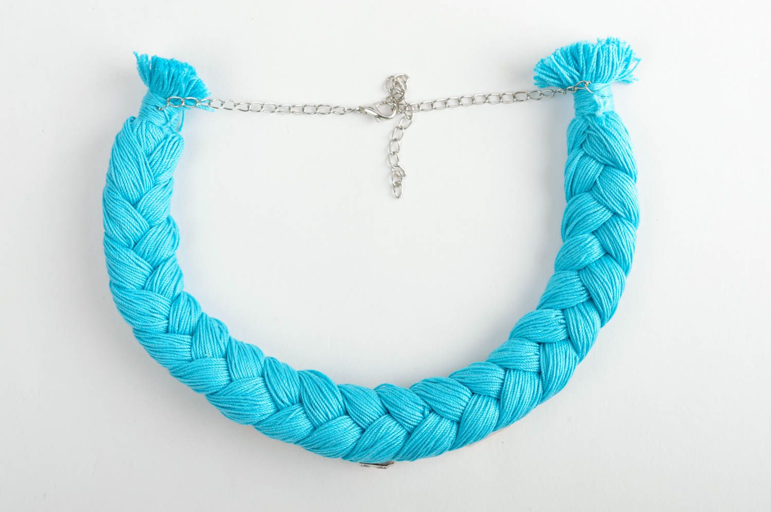 Beautiful handmade necklace design braided thread necklace costume jewelry photo 4