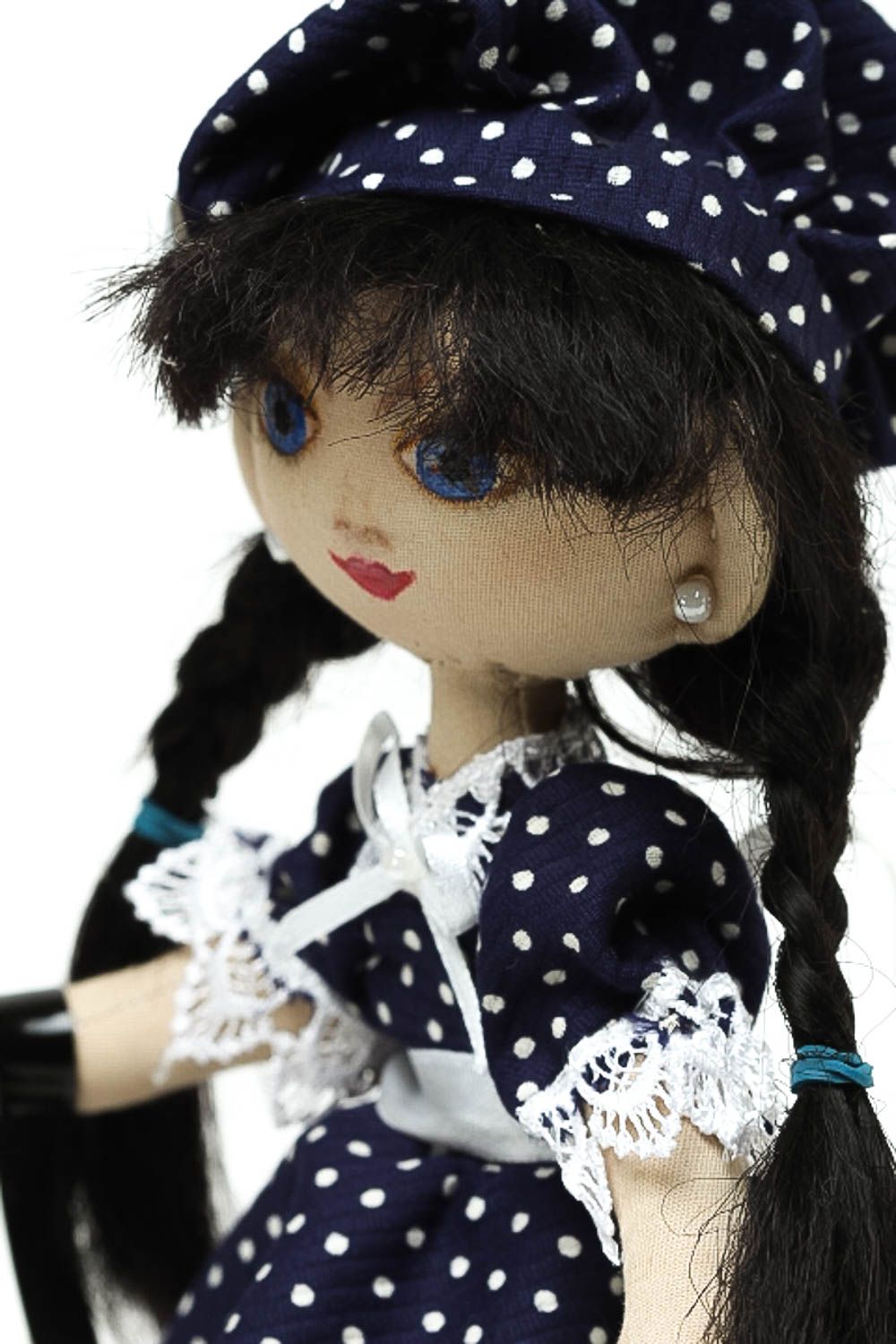 Кукла ручной работы авторская кукла хлопковая коллекционная кукла с подставкой фото 2