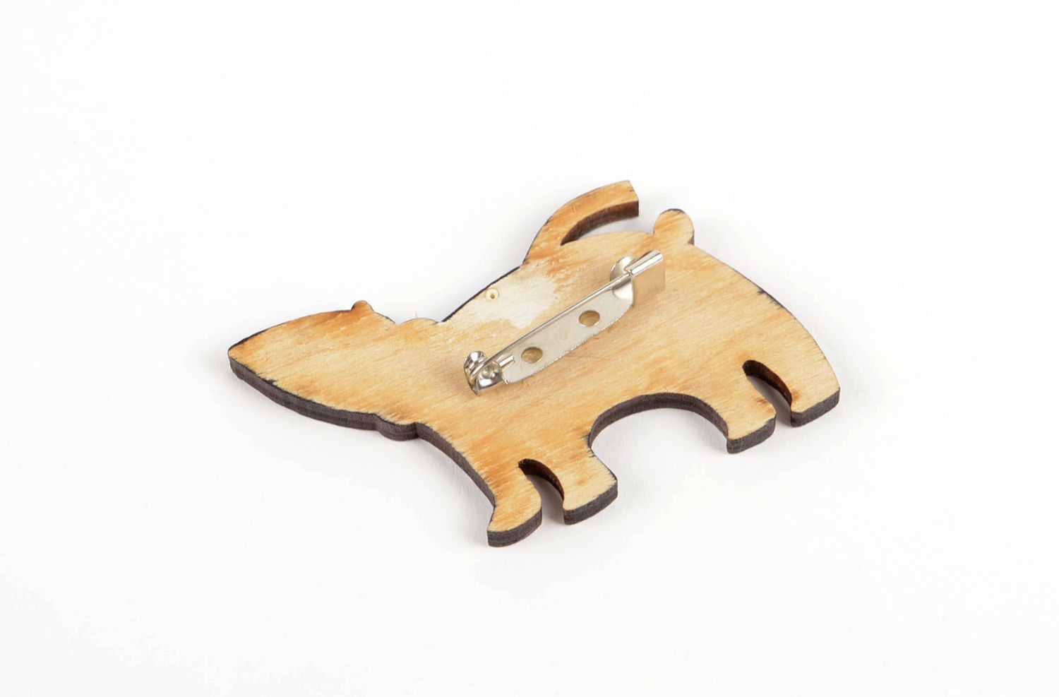 Handmade designer brooch jewelry brooch pin brooch handmade wooden jewelry photo 3