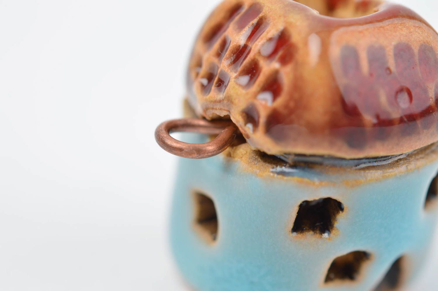 Colgante de cerámica bisutería artesanal accesorio para mujer adorno de regalo foto 5
