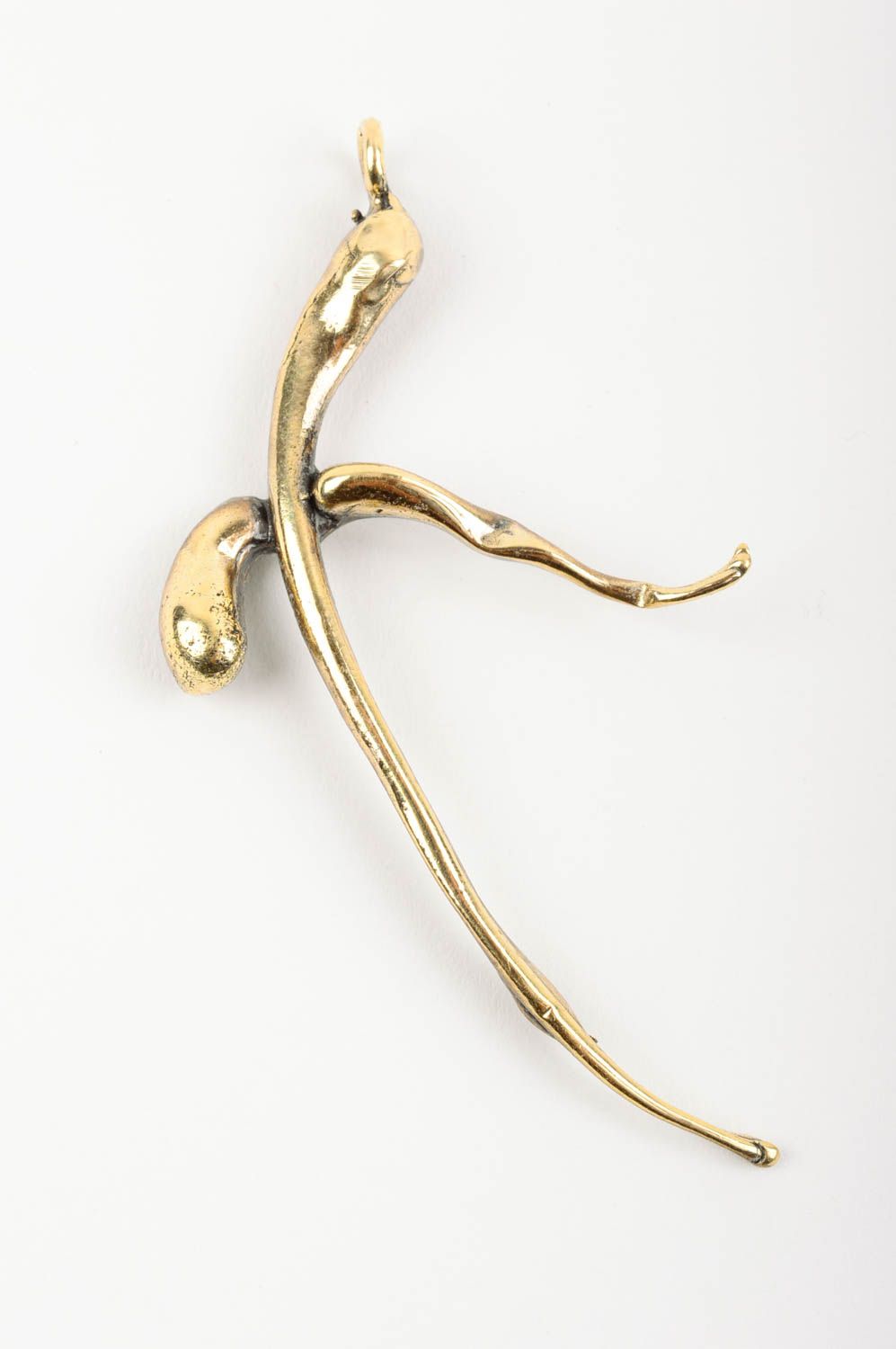Unusual handmade brass neck pendant designer jewelry fashionable accessories photo 1