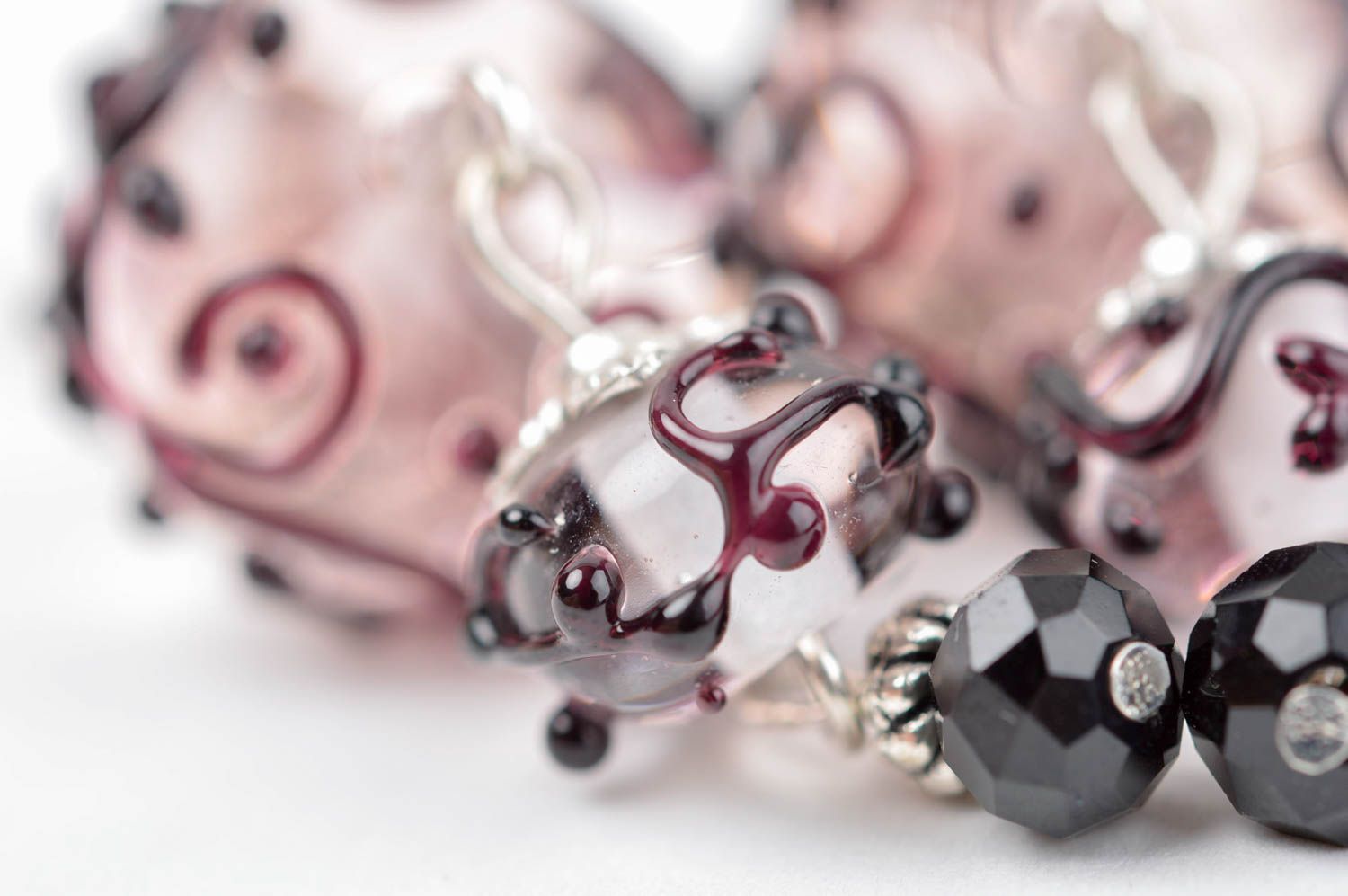 Handmade glass earrings beautiful jewellery fashion trends accessories for girls photo 4