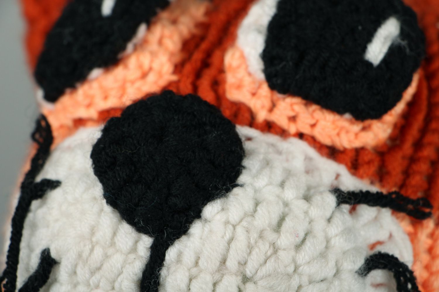 Bonnet tricoté avec des aiguilles en demi-laine Chat Léo  photo 5