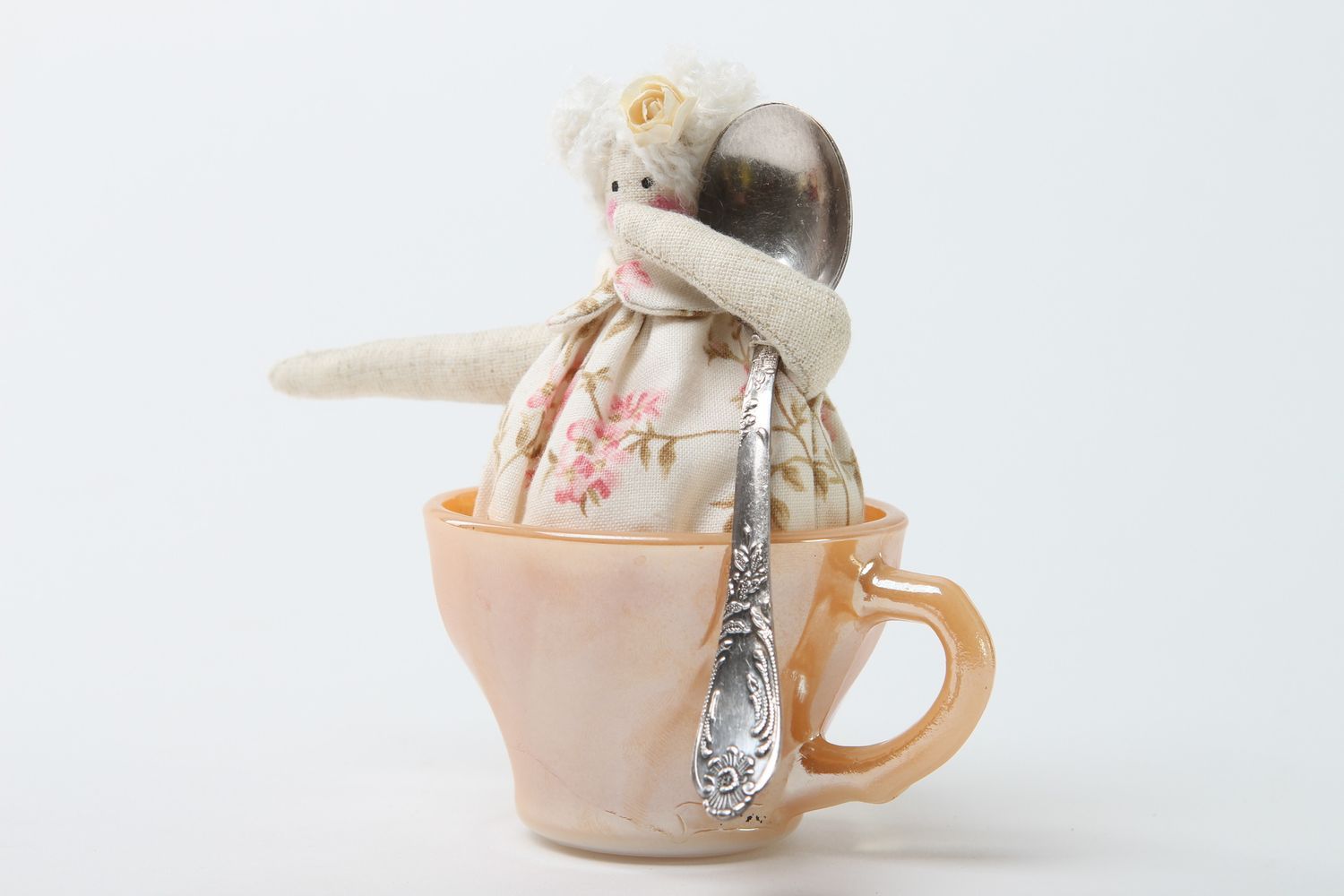 Small handmade soft toy rag doll stuffed toy cool rooms decorative use only photo 2