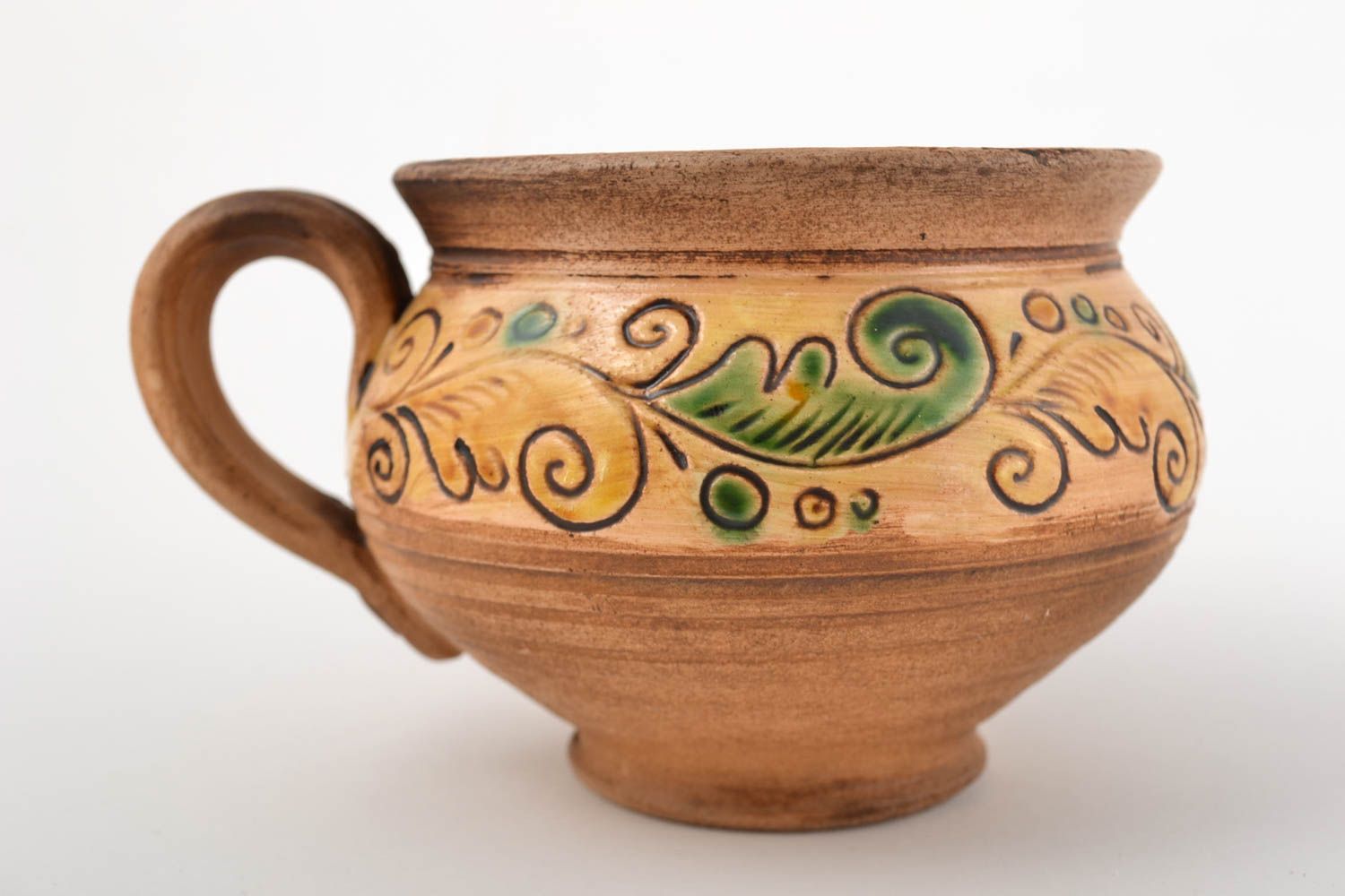 15 oz ceramic handmade large coffee cup in Italian style 0,47 lb photo 5