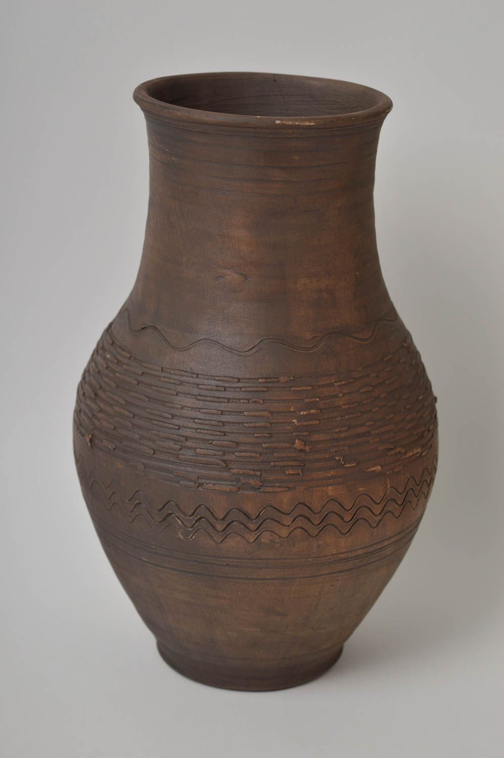 Brocca in ceramica fatta a mano brocca per bevande stoviglie in argilla
 foto 2