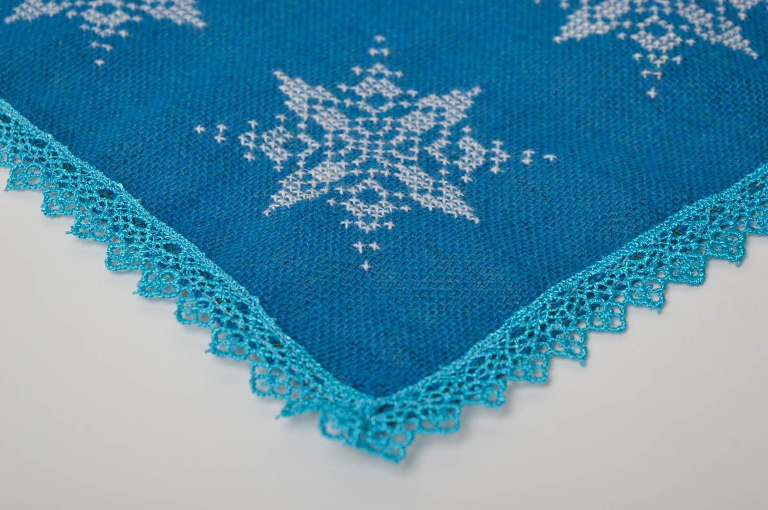 Mantel tejido de lana artesanal elemento decorativo para casa regalo original foto 4