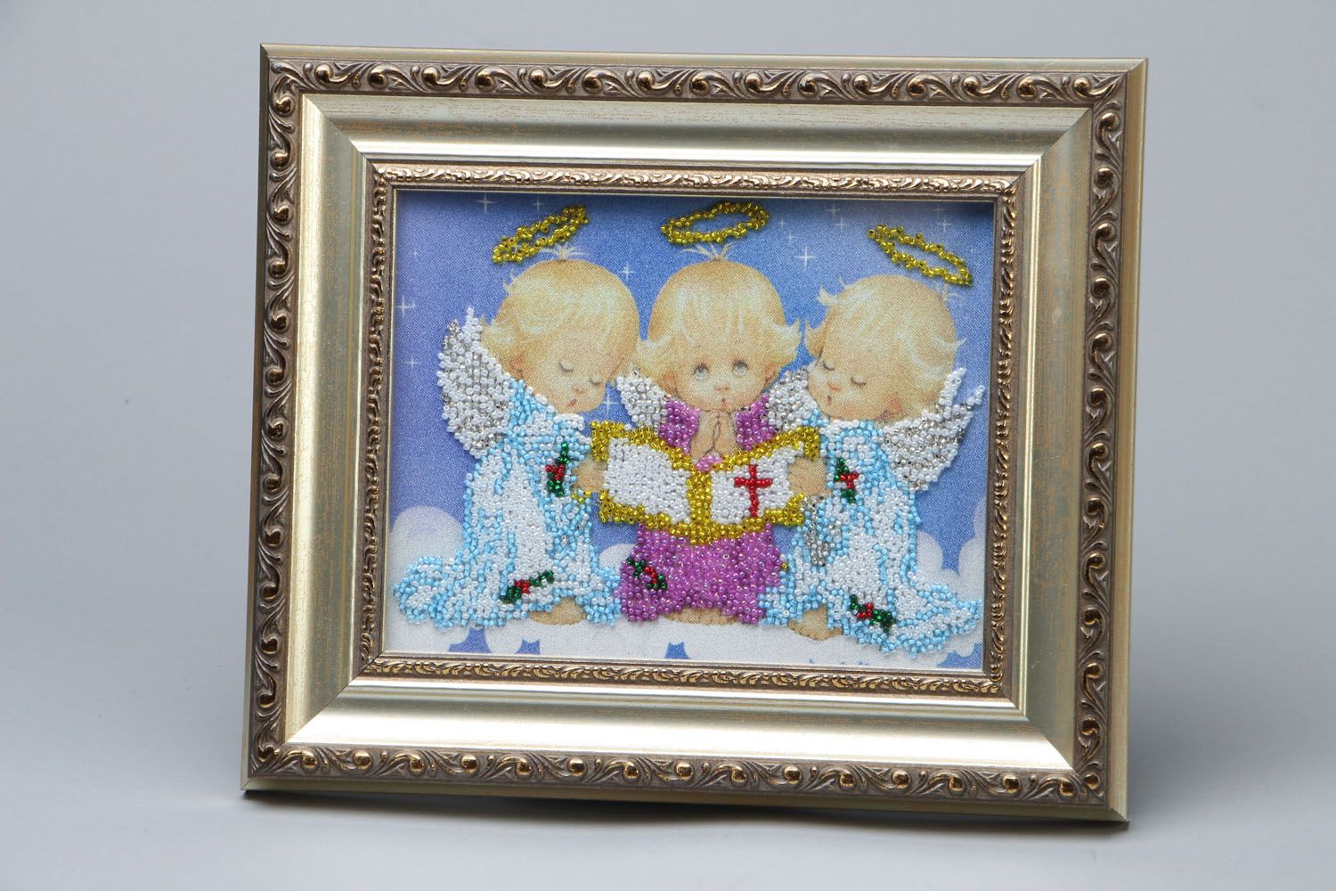 Cuadro bordado de pared “Los angelitos” foto 1