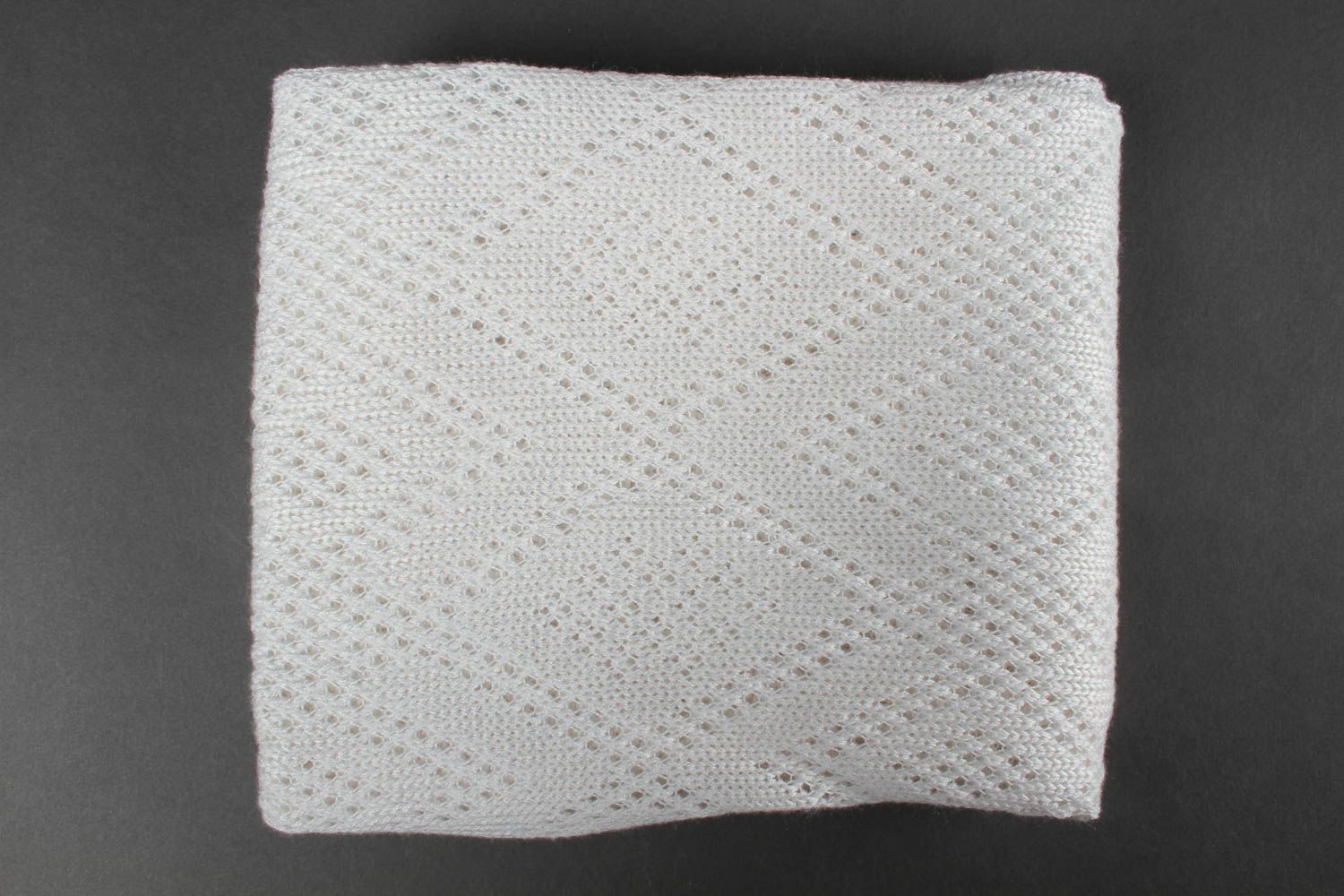 Одеяло ручной работы детское одеяло из пряжи вязаное одеяло белое красивое фото 5