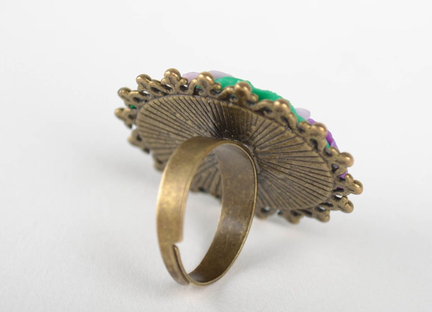 Handmade jewelry plastic ring flower jewelry fashion rings designer accessories photo 5
