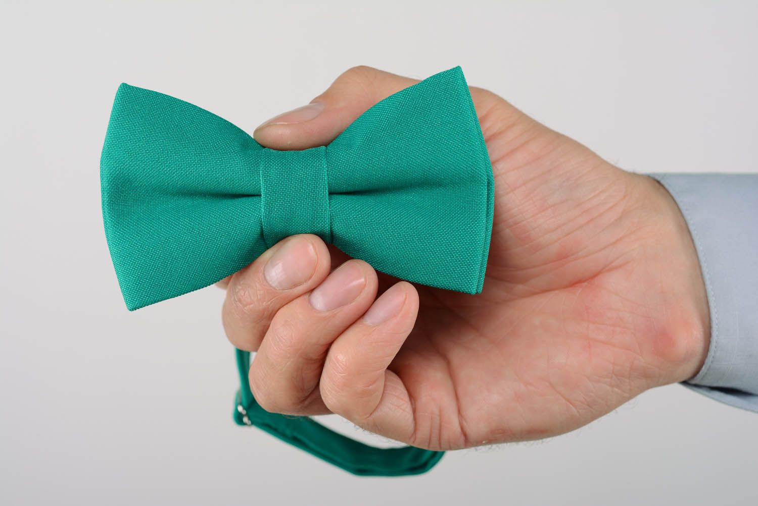 Bow tie of turquoise color photo 5