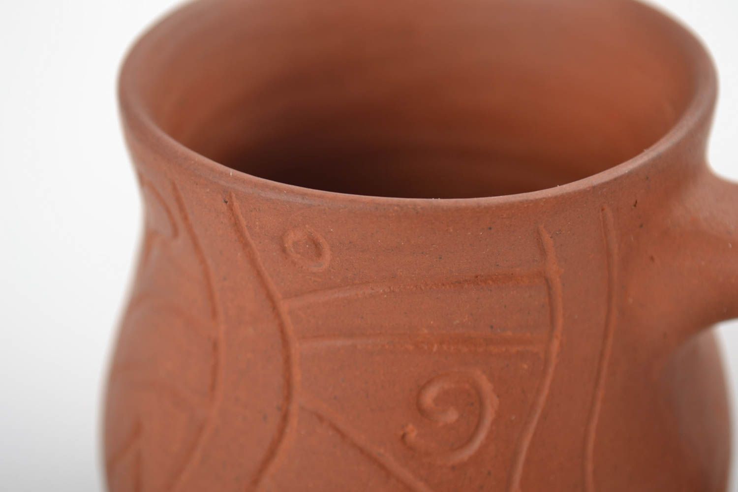 Handgemachte mittelgroße Keramik Tasse für Tee oder Kaffee 250 ml originell foto 5
